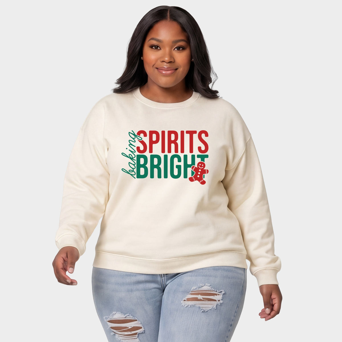Baking Spirits Bright Gingerbread - Women's Plus Sweatshirt