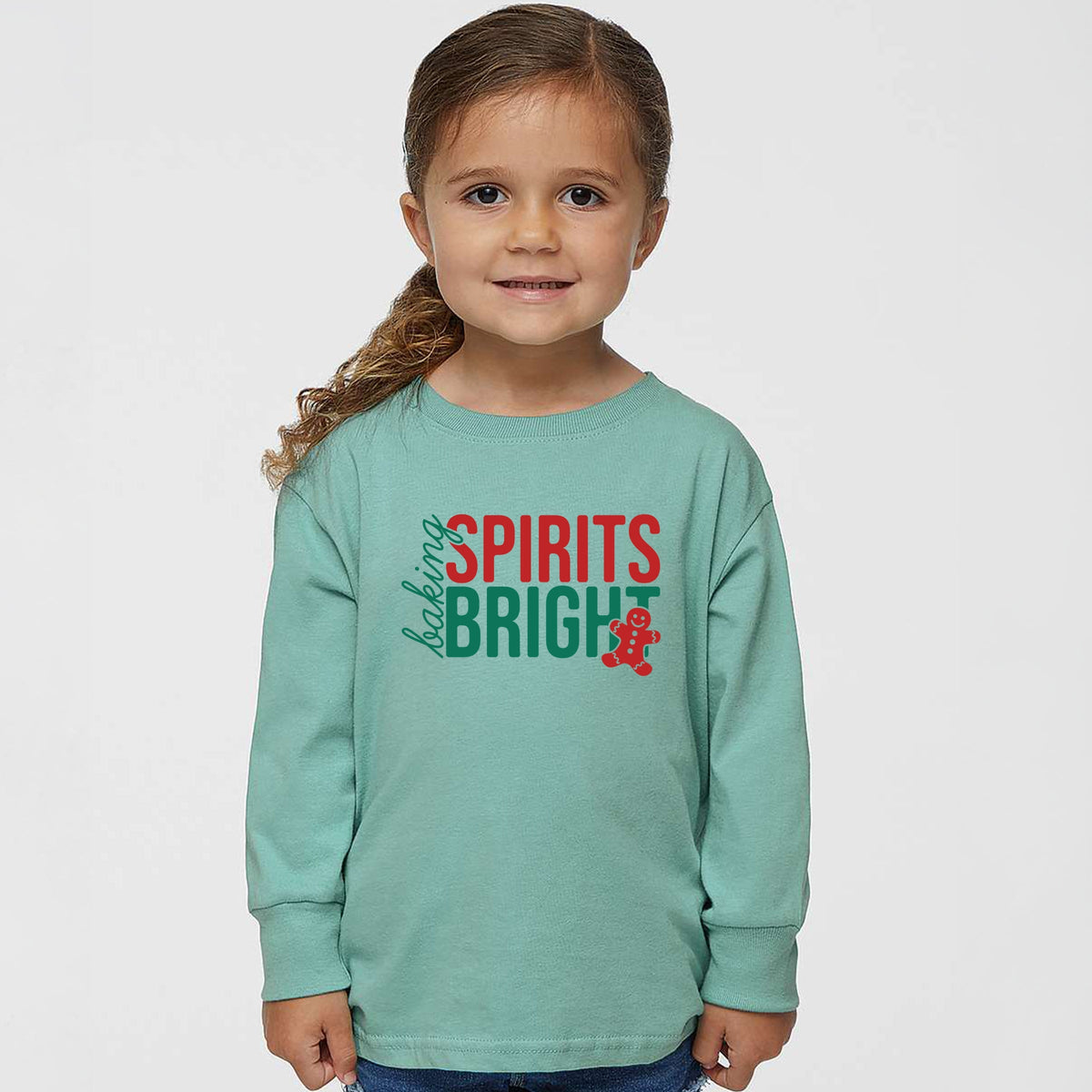 Baking Spirits Bright Gingerbread - Toddler Long Sleeve Graphic Tee