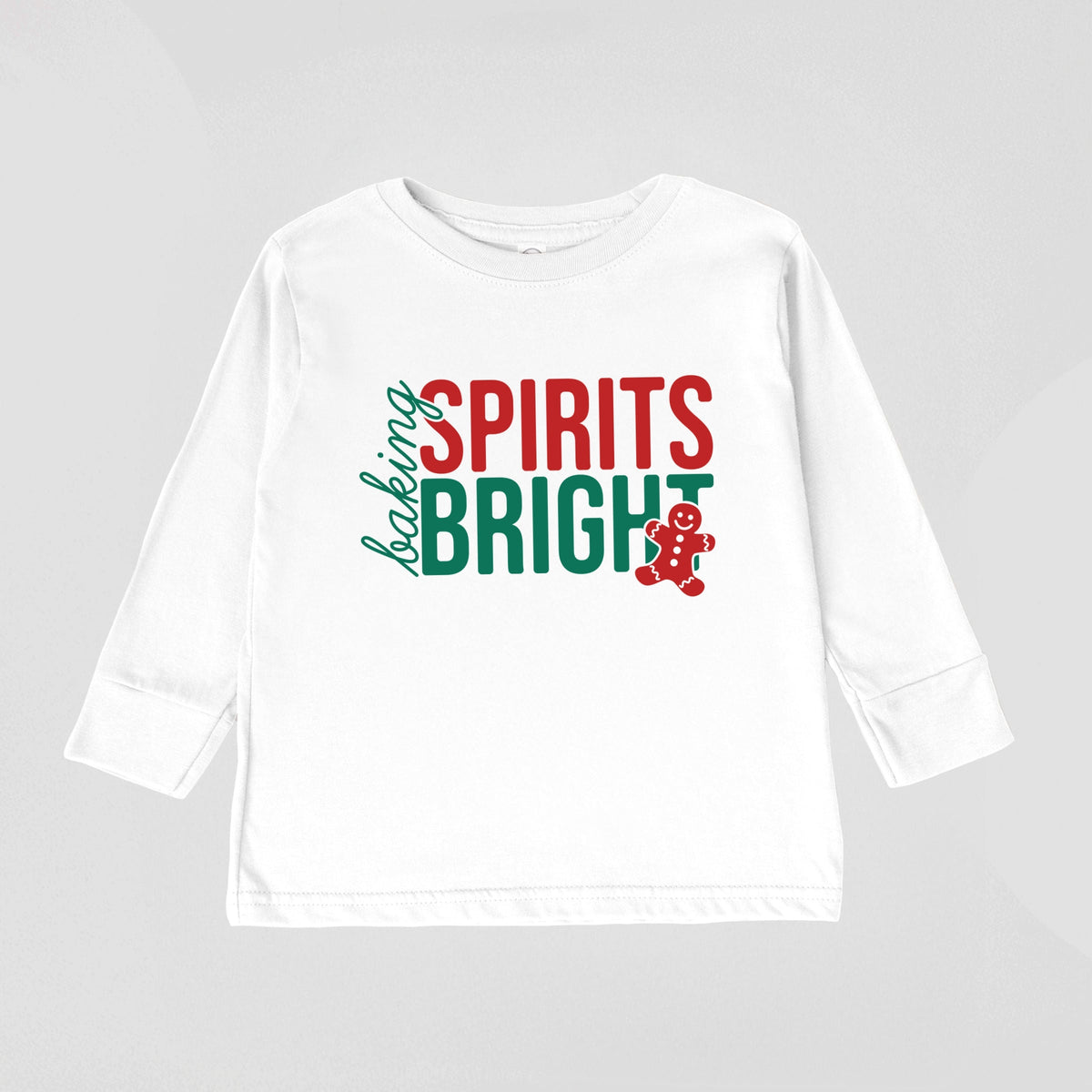 Baking Spirits Bright Gingerbread - Toddler Long Sleeve Graphic Tee
