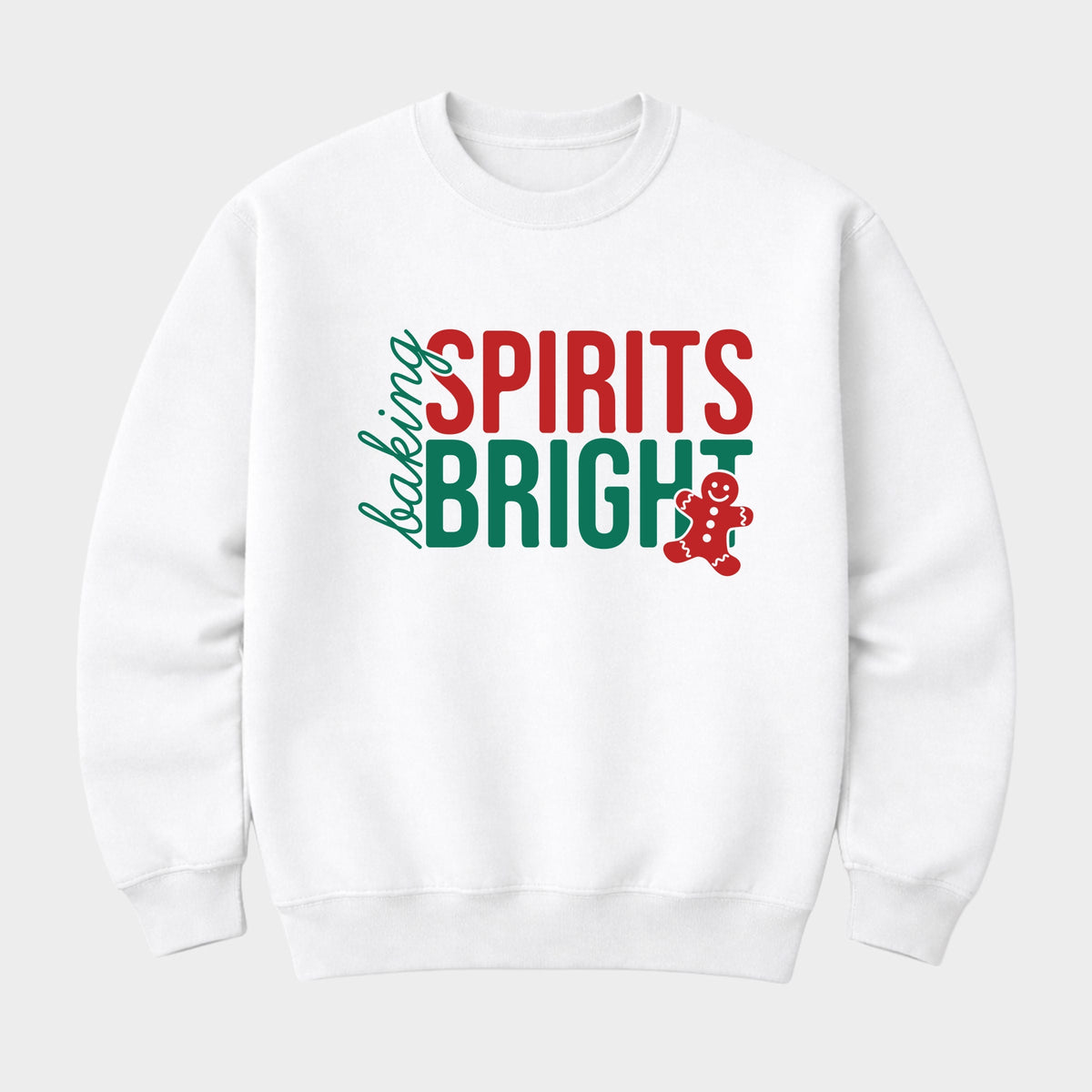 Baking Spirits Bright Gingerbread - Women's Graphic Sweatshirt