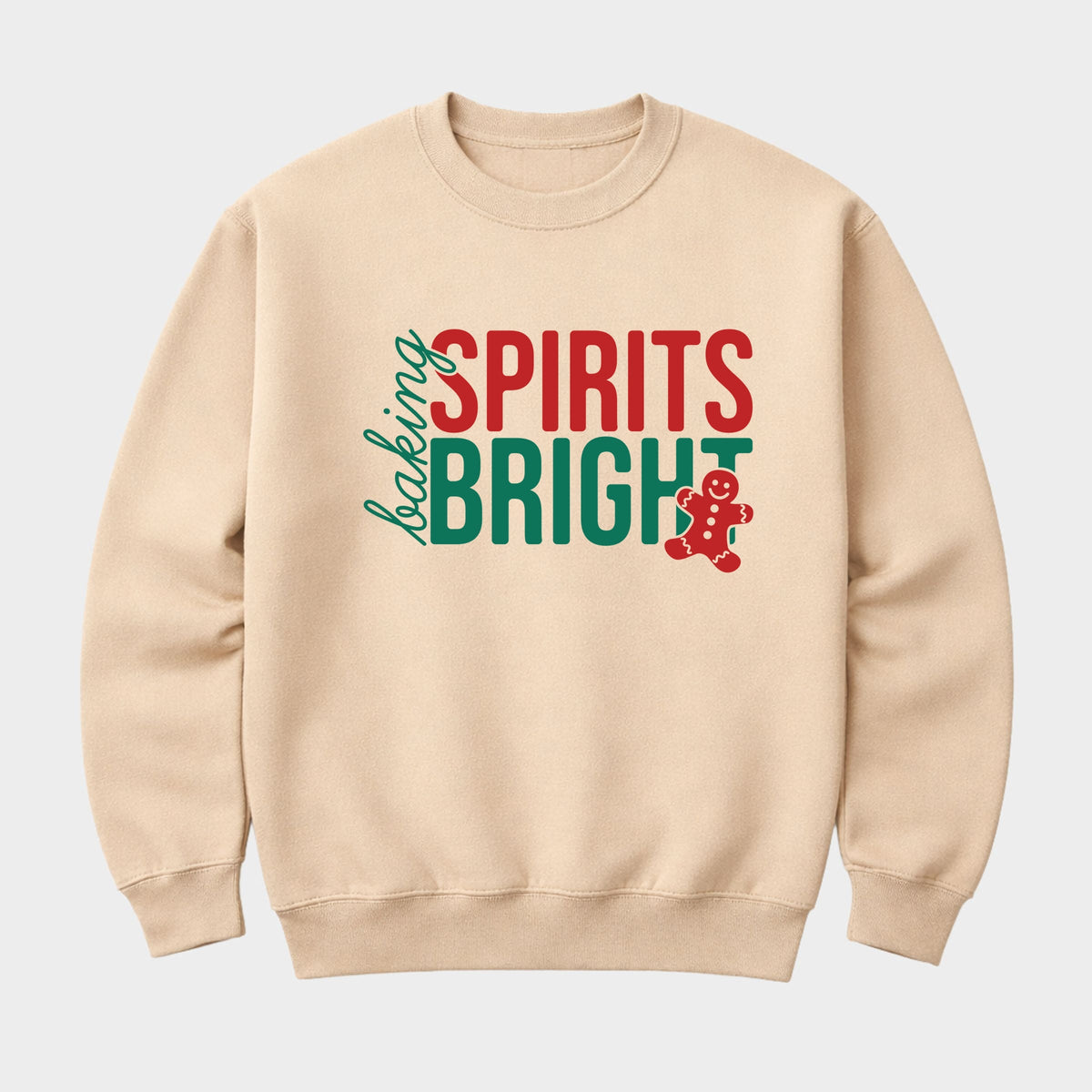 Baking Spirits Bright Gingerbread - Women's Graphic Sweatshirt