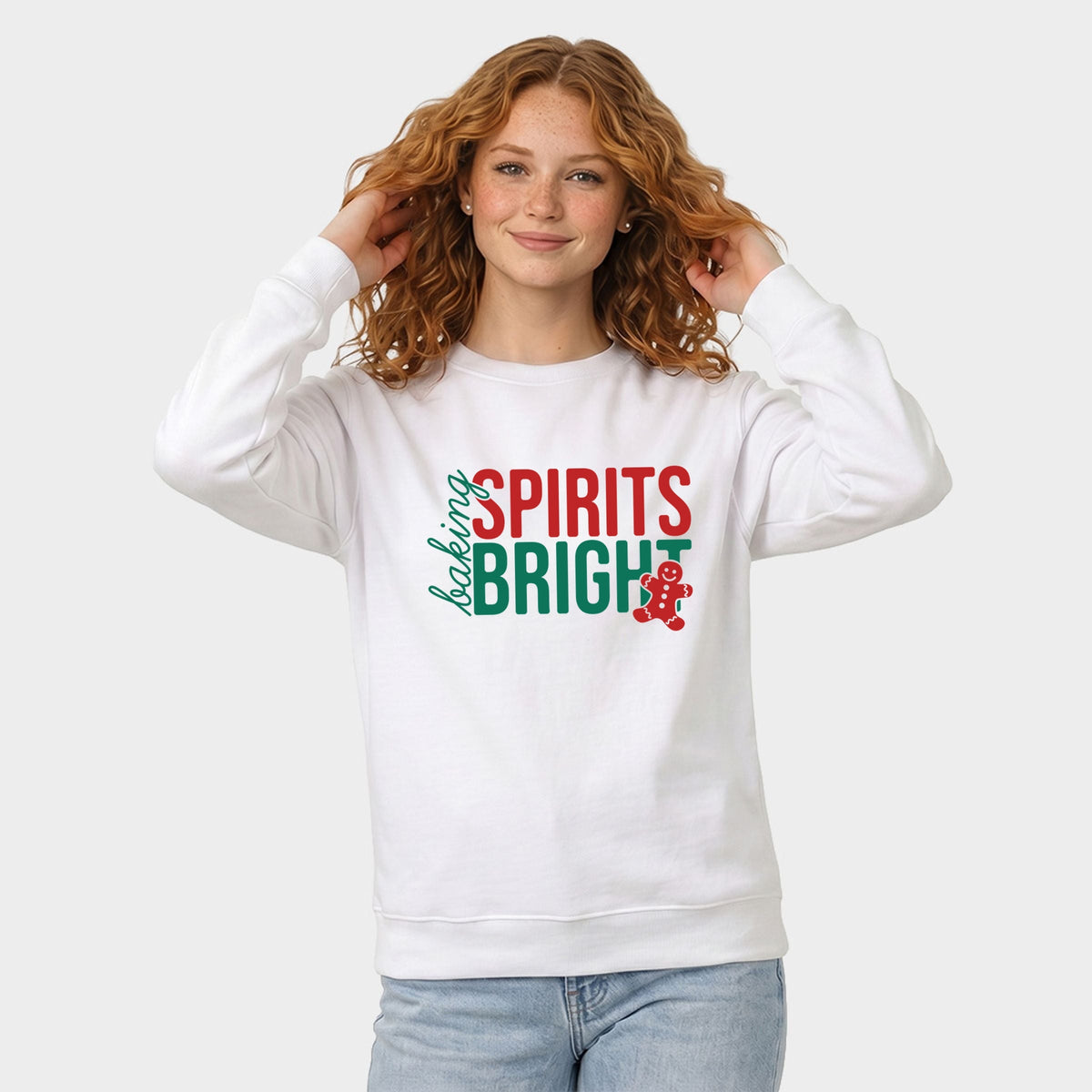 Baking Spirits Bright Gingerbread - Women's Graphic Sweatshirt