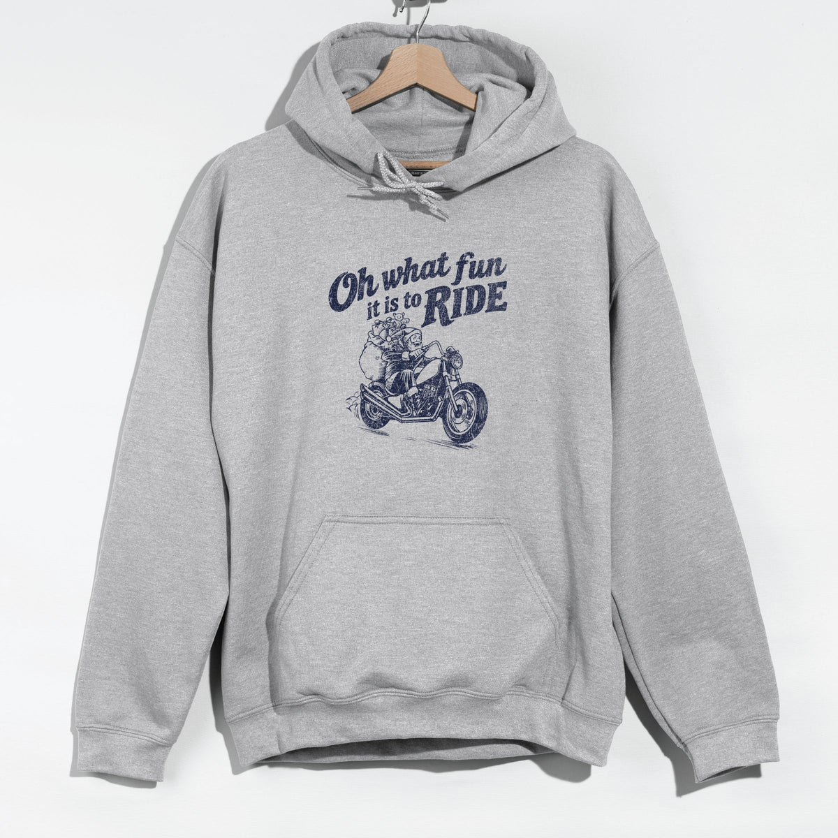 Oh What Fun Motorcycle - Men's Graphic Hoodie