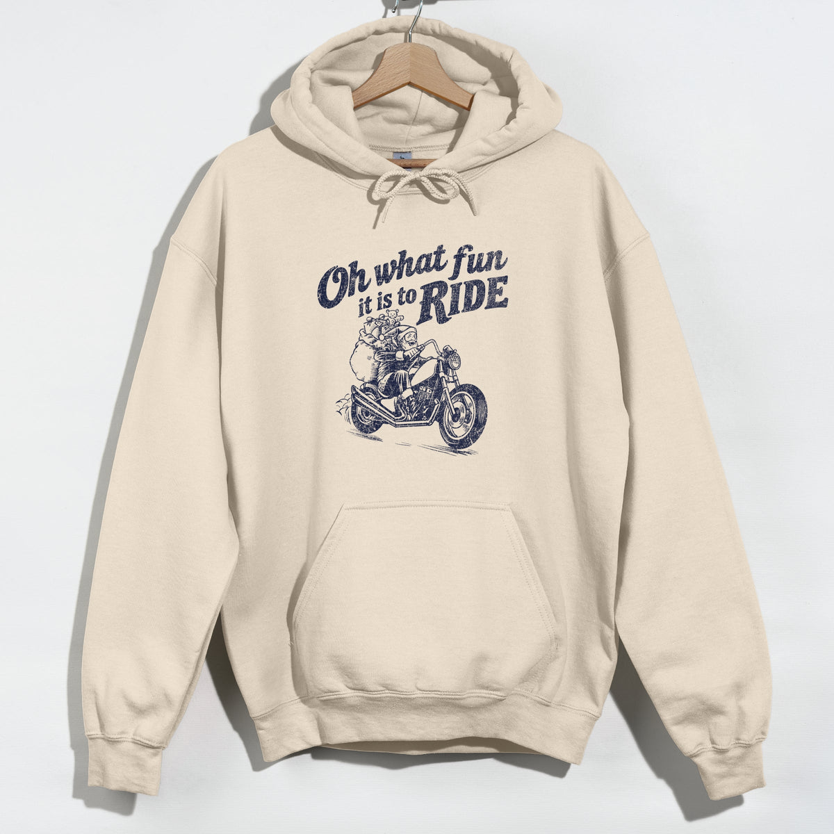 Oh What Fun Motorcycle - Men's Graphic Hoodie