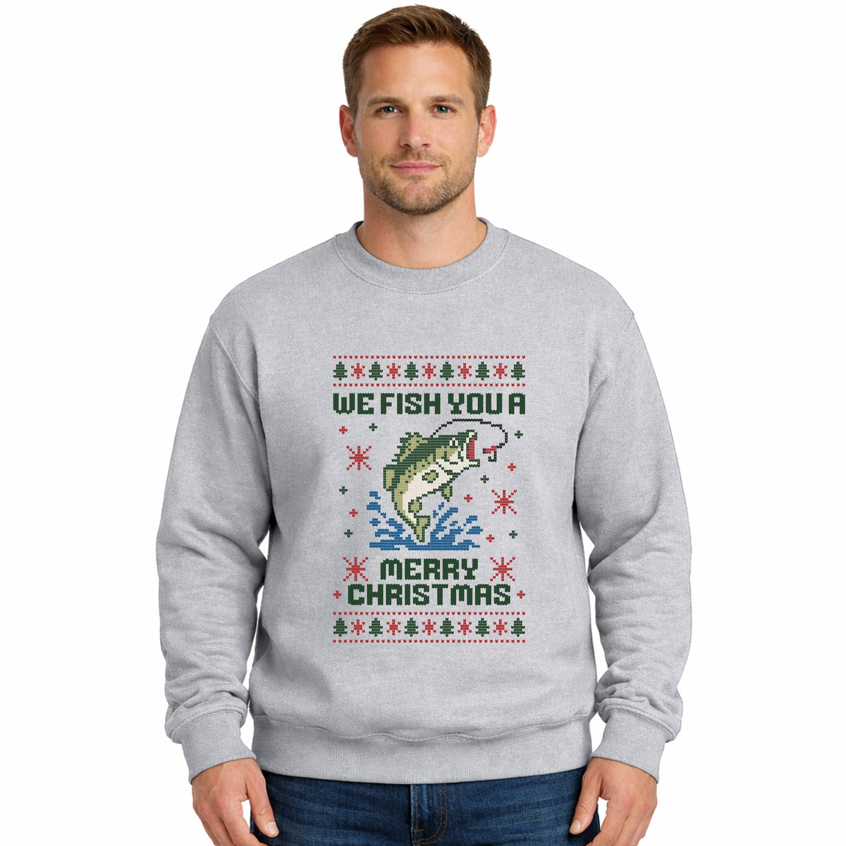 We Fish You A Merry Christmas - Men's Graphic Sweatshirt