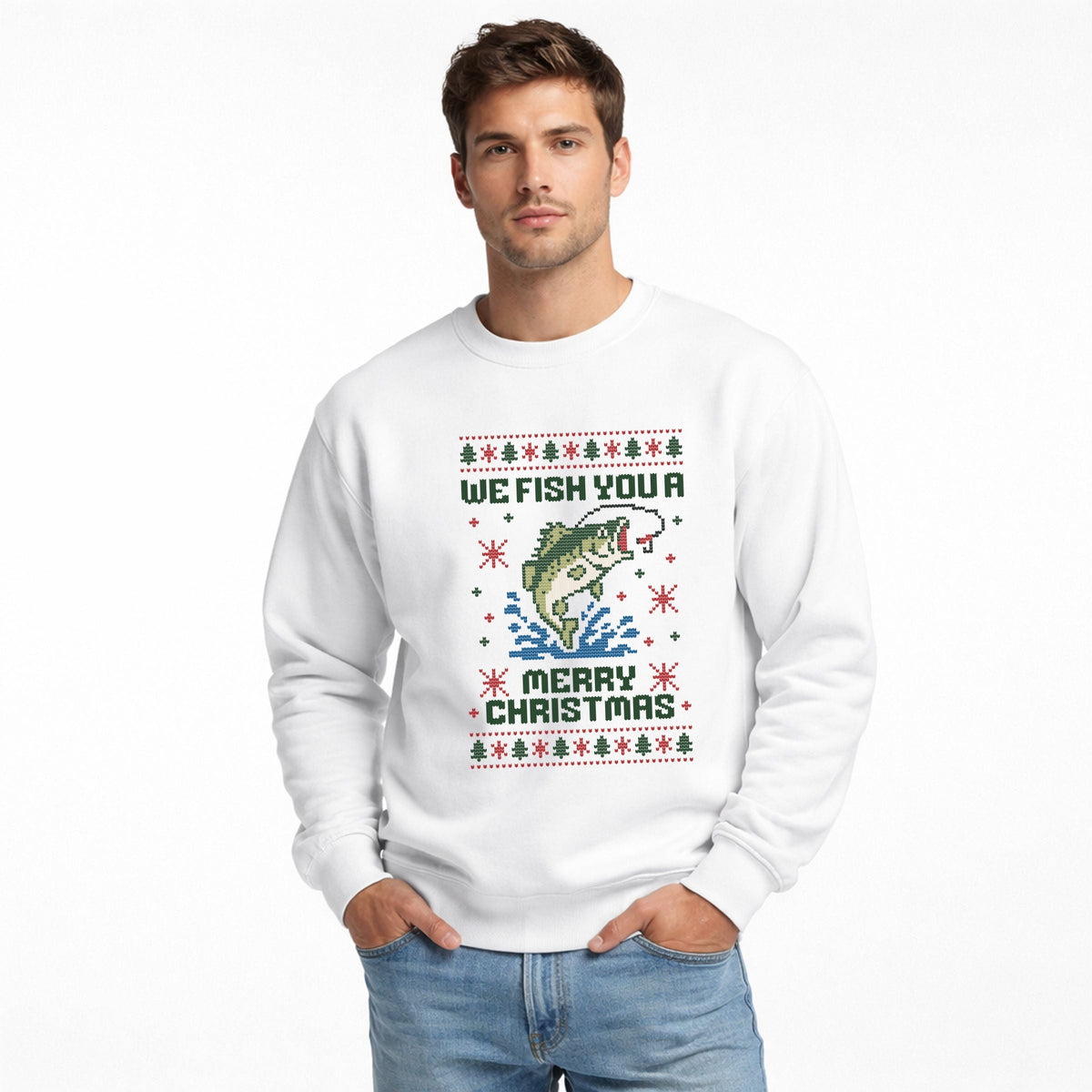 We Fish You A Merry Christmas - Men's Graphic Sweatshirt