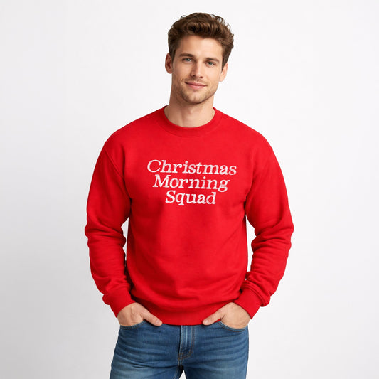 Christmas Morning Squad Distressed - Men's Graphic Sweatshirt