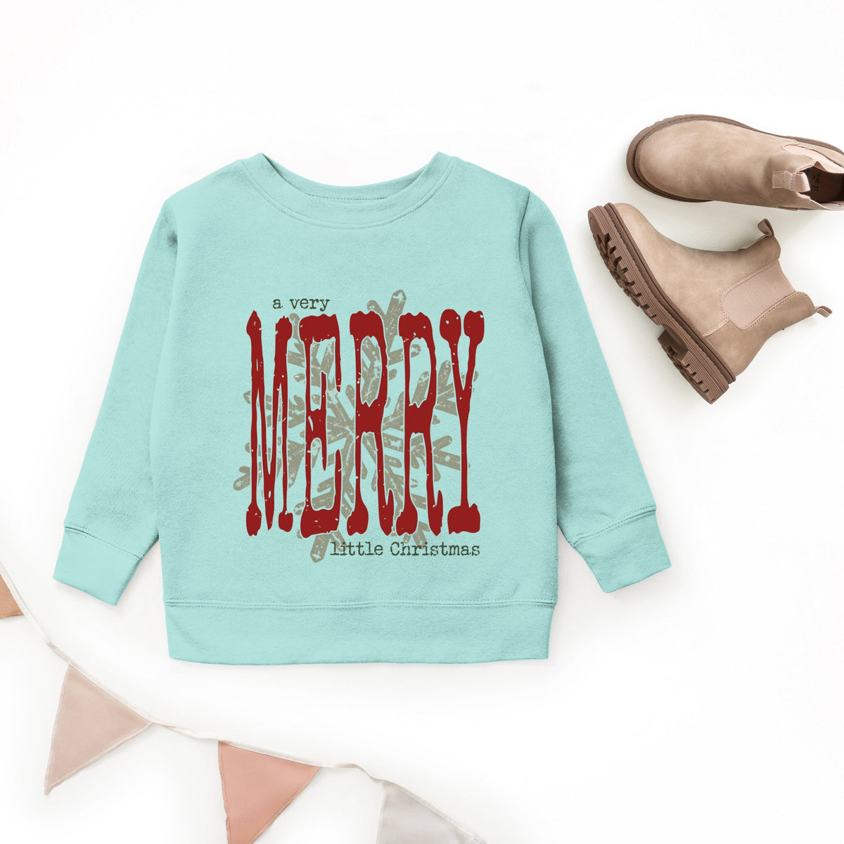 A Very Merry Little Christmas Snowflake - Youth Graphic Sweatshirt