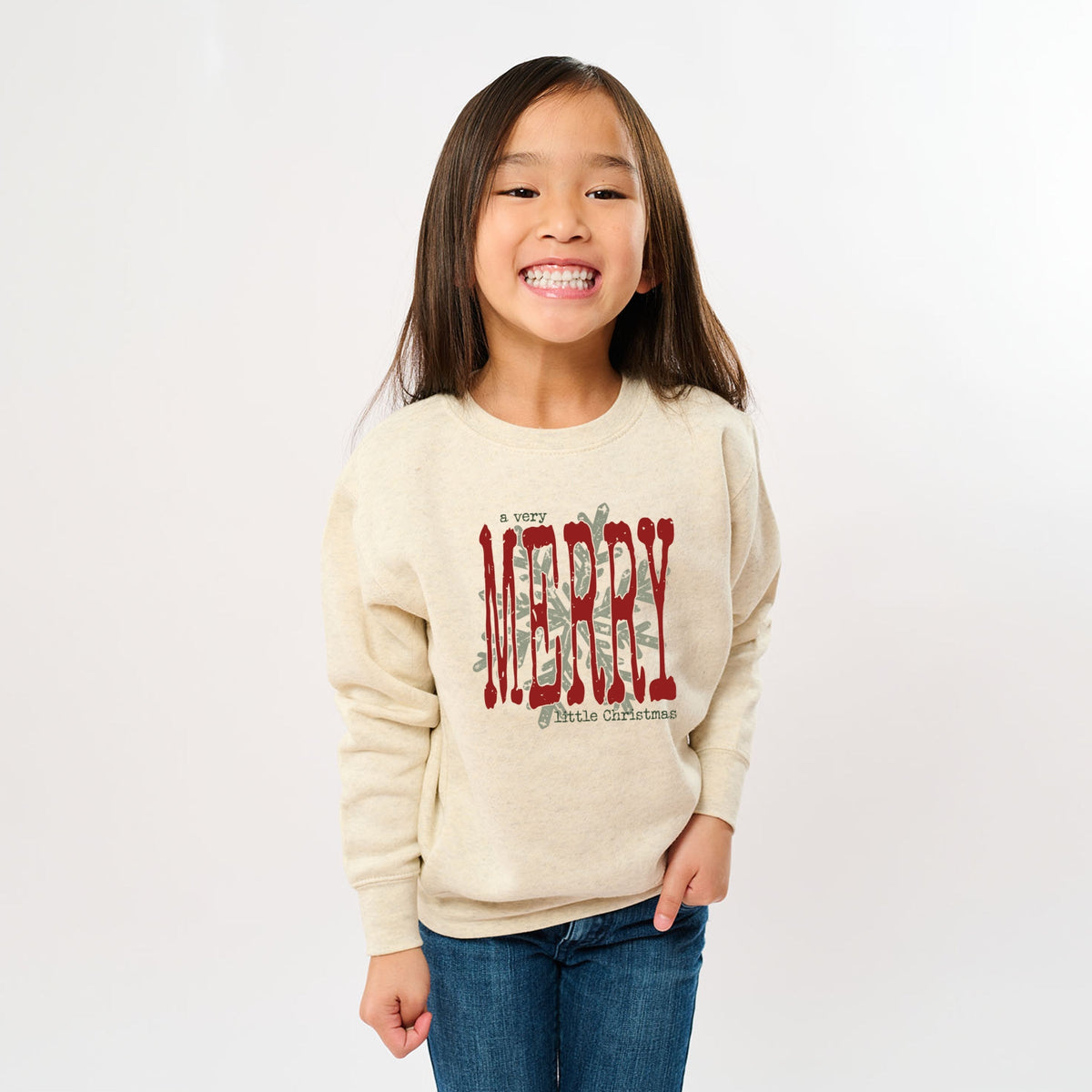 A Very Merry Little Christmas Snowflake - Youth Graphic Sweatshirt