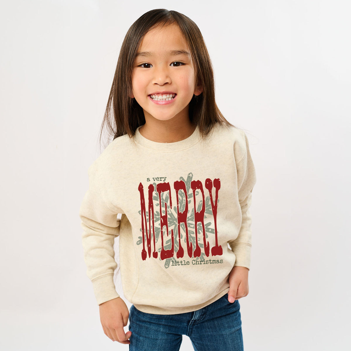 A Very Merry Little Christmas Snowflake - Youth Graphic Sweatshirt