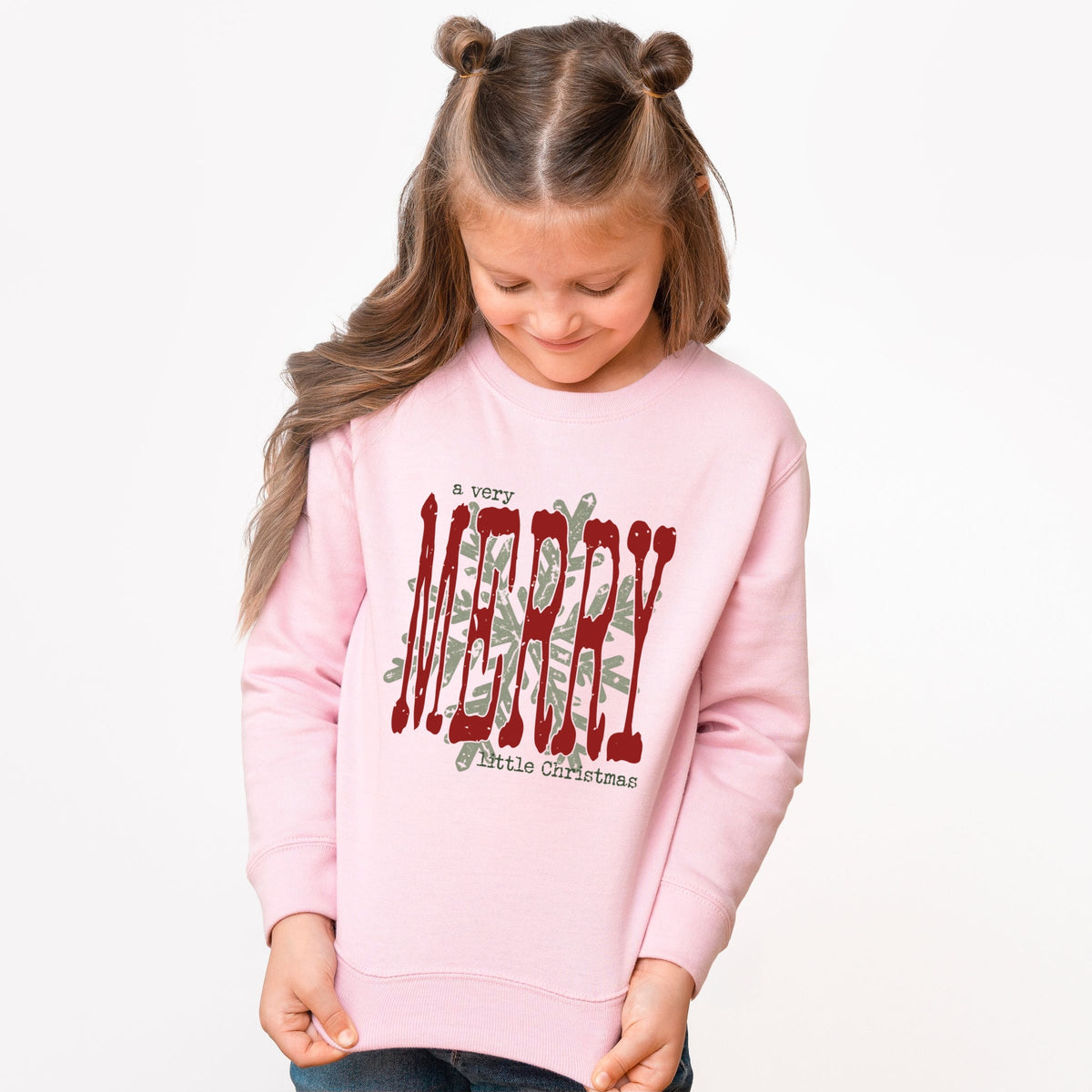 A Very Merry Little Christmas Snowflake - Youth Graphic Sweatshirt