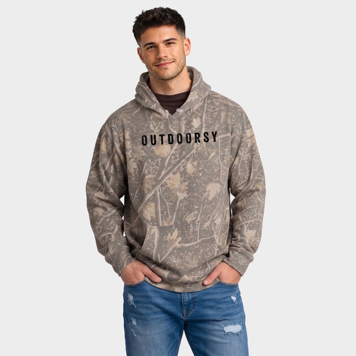 Outdoorsy - Men's Camo Hoodie