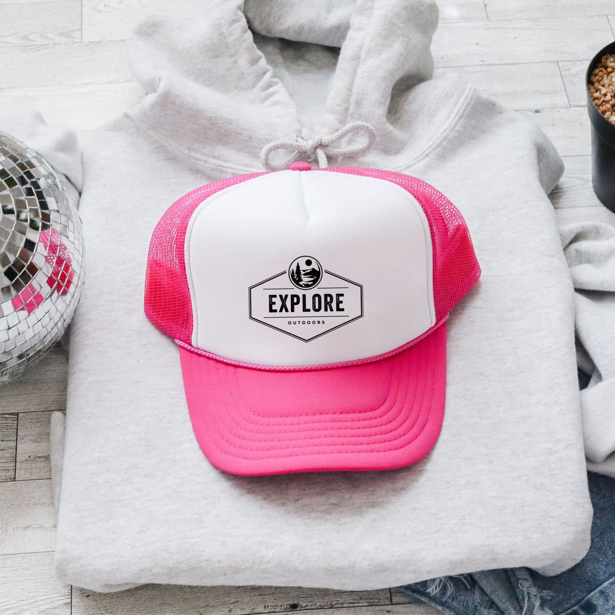 Explore Outdoors - Youth Graphic Foam Trucker Hat