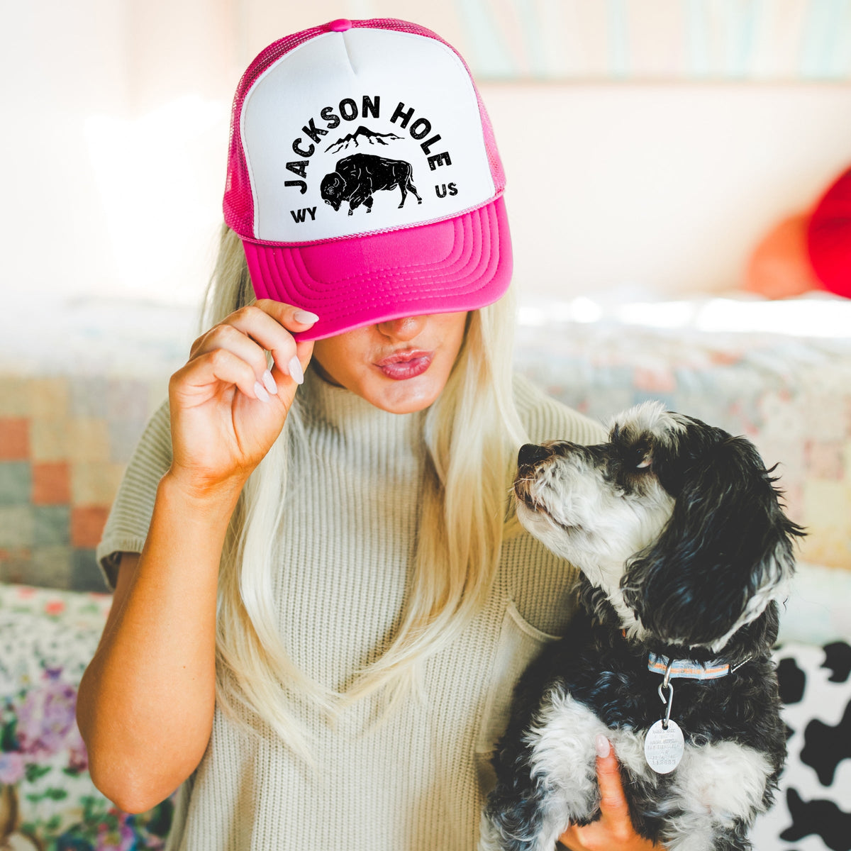 Jackson Hole Mountains - Women's Graphic Foam Trucker Hat