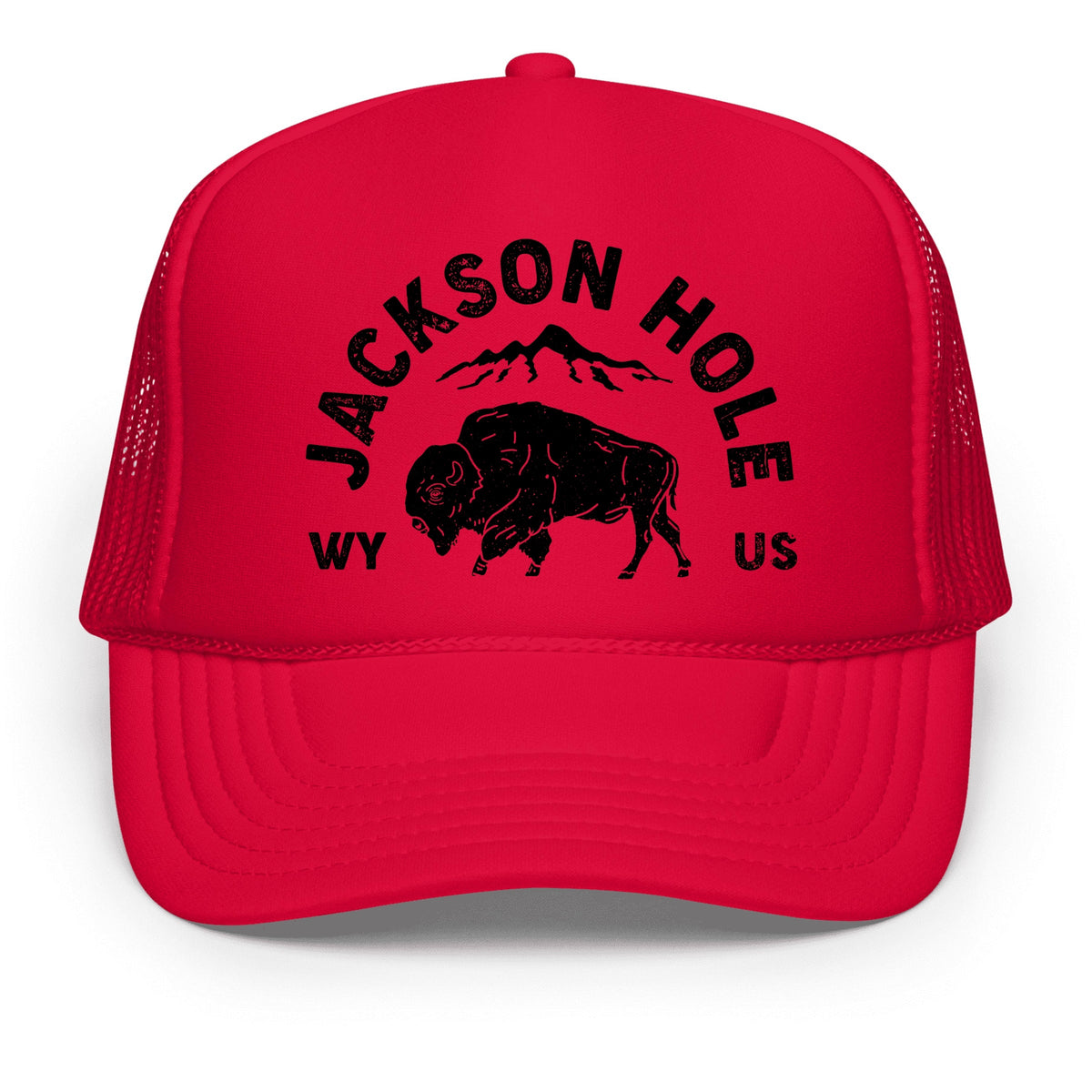 Jackson Hole Mountains - Women's Graphic Foam Trucker Hat