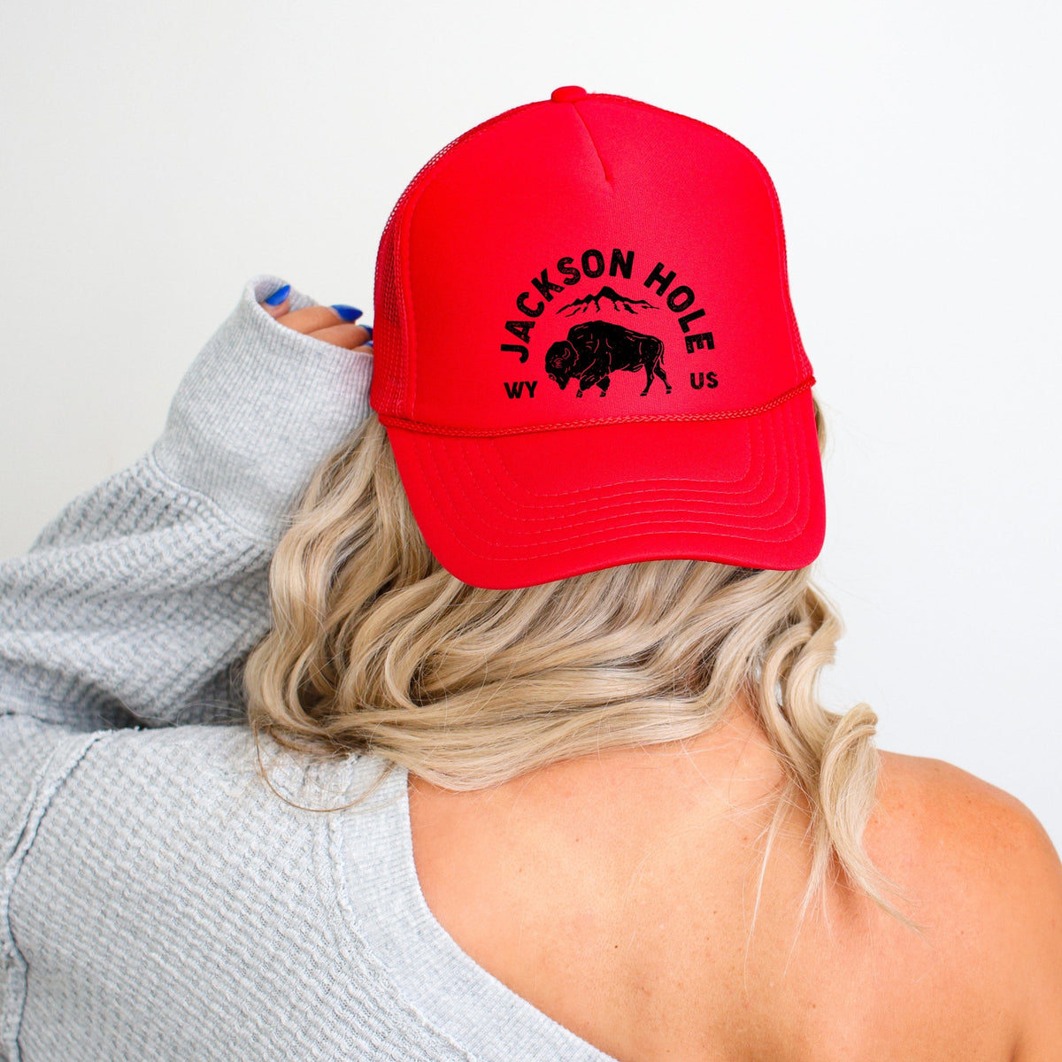 Jackson Hole Mountains - Women's Graphic Foam Trucker Hat