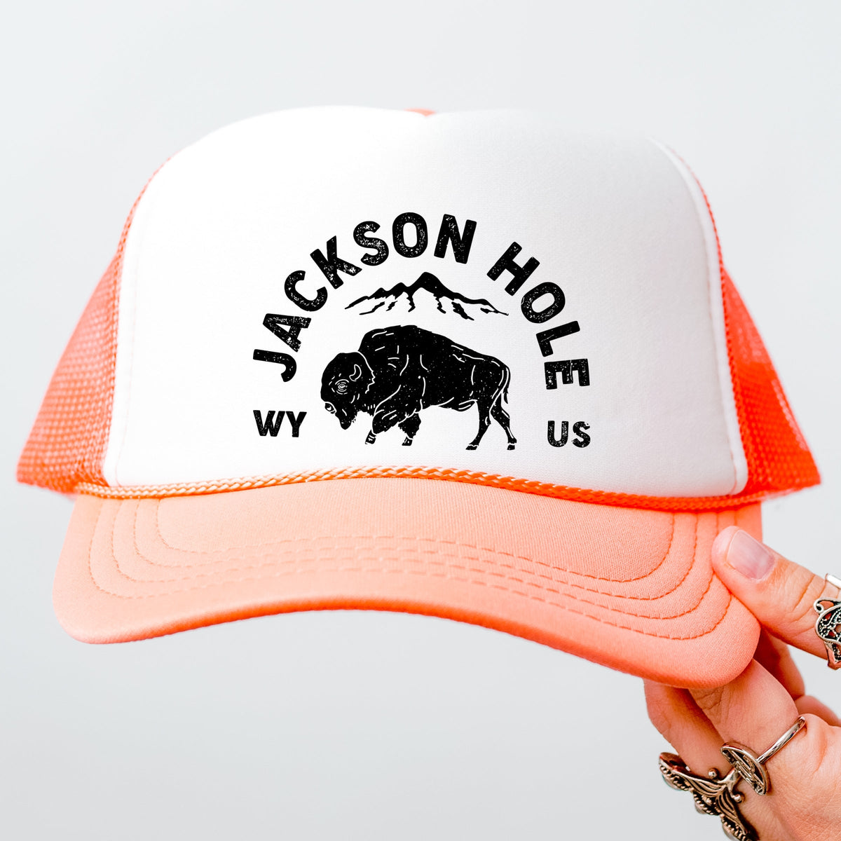Jackson Hole Mountains - Youth Graphic Foam Trucker Hat