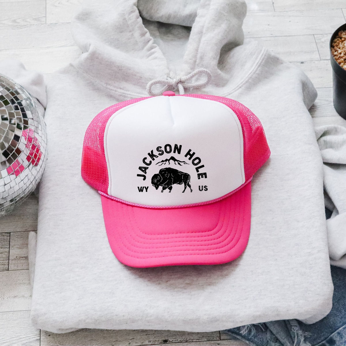 Jackson Hole Mountains - Youth Graphic Foam Trucker Hat