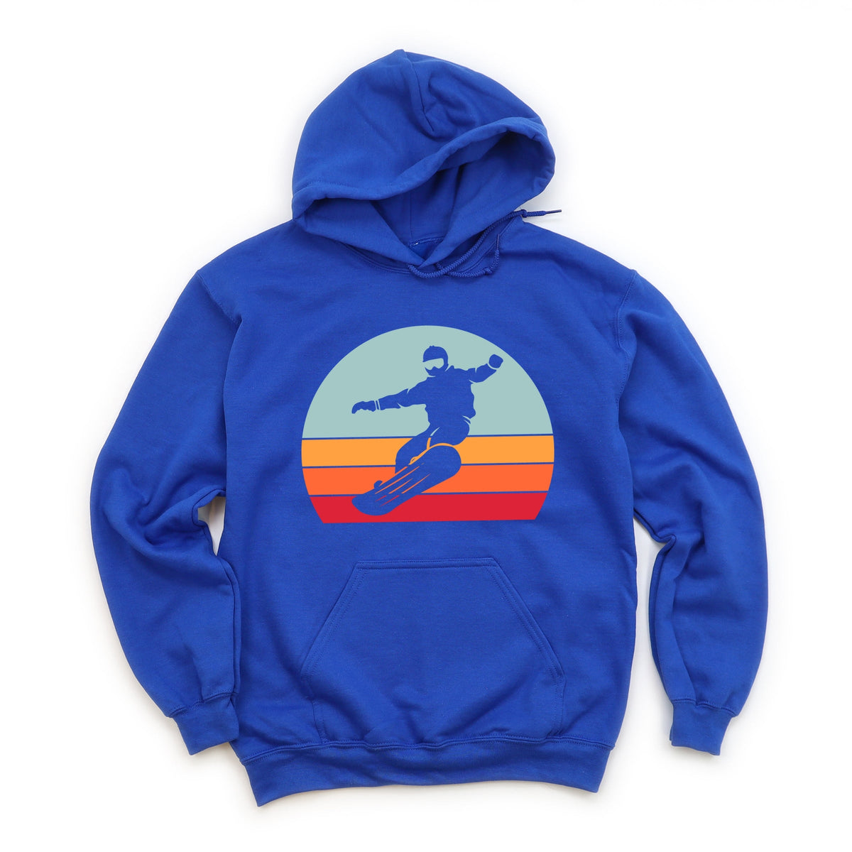 Snowboard With Stripes - Men's Graphic Hoodie