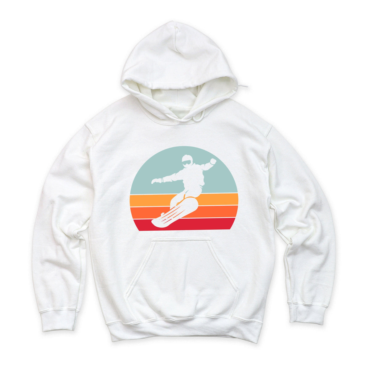 Snowboard With Stripes - Men's Graphic Hoodie