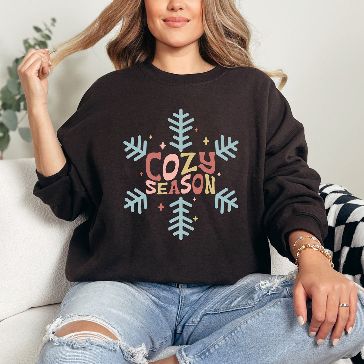Cozy Season Colorful - Women's Graphic Sweatshirt