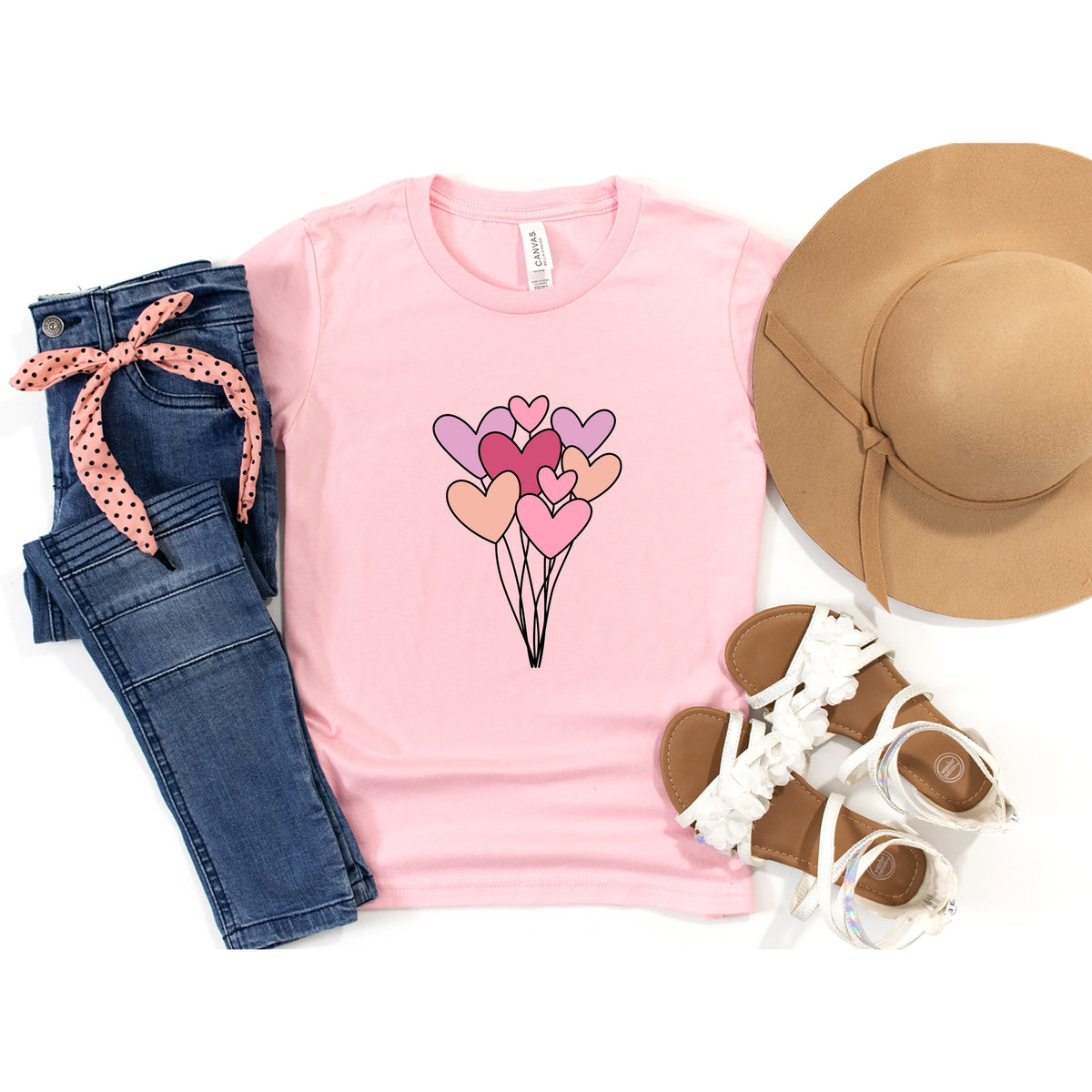 Heart Balloon Bundle - Youth Short Sleeve Graphic T-Shirt