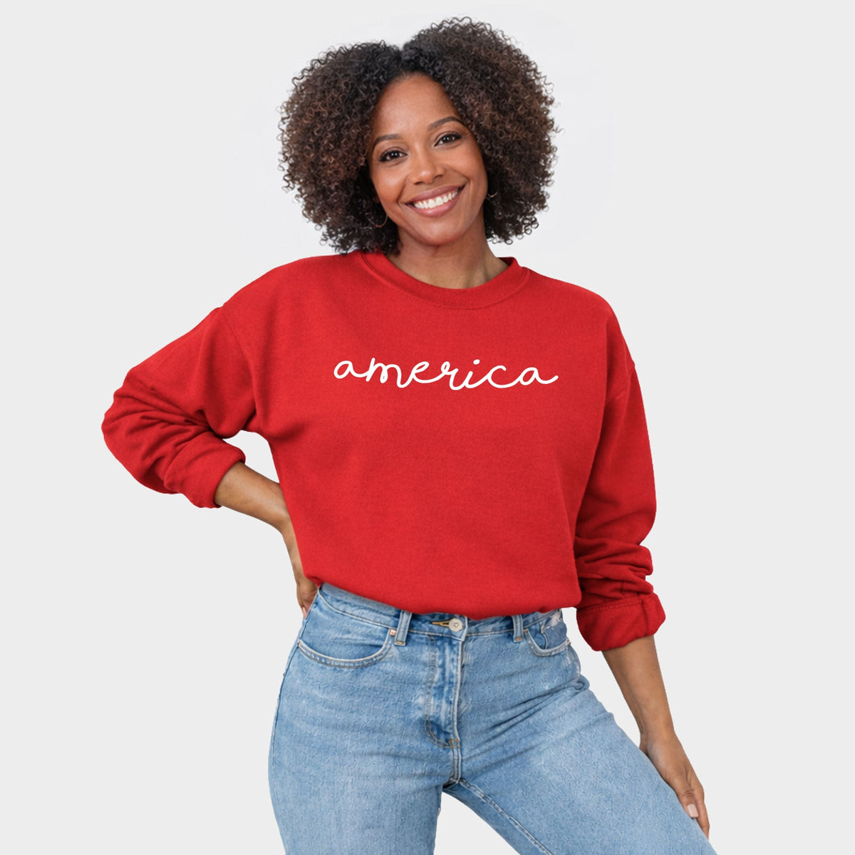 America Cursive - Women's Graphic Sweatshirt