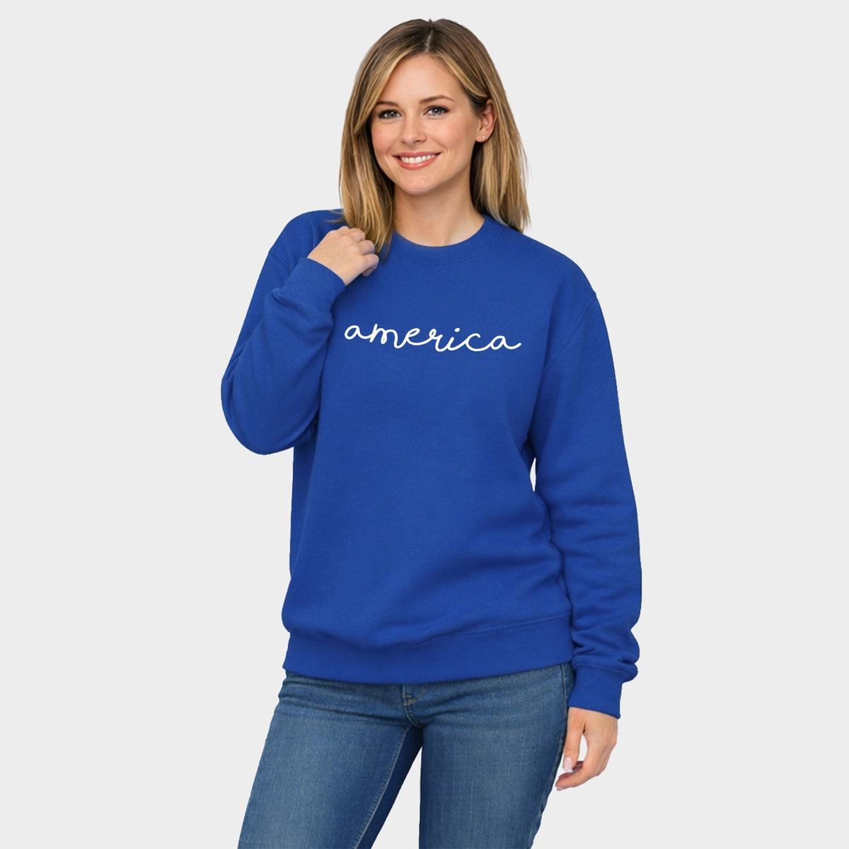 America Cursive - Women's Graphic Sweatshirt