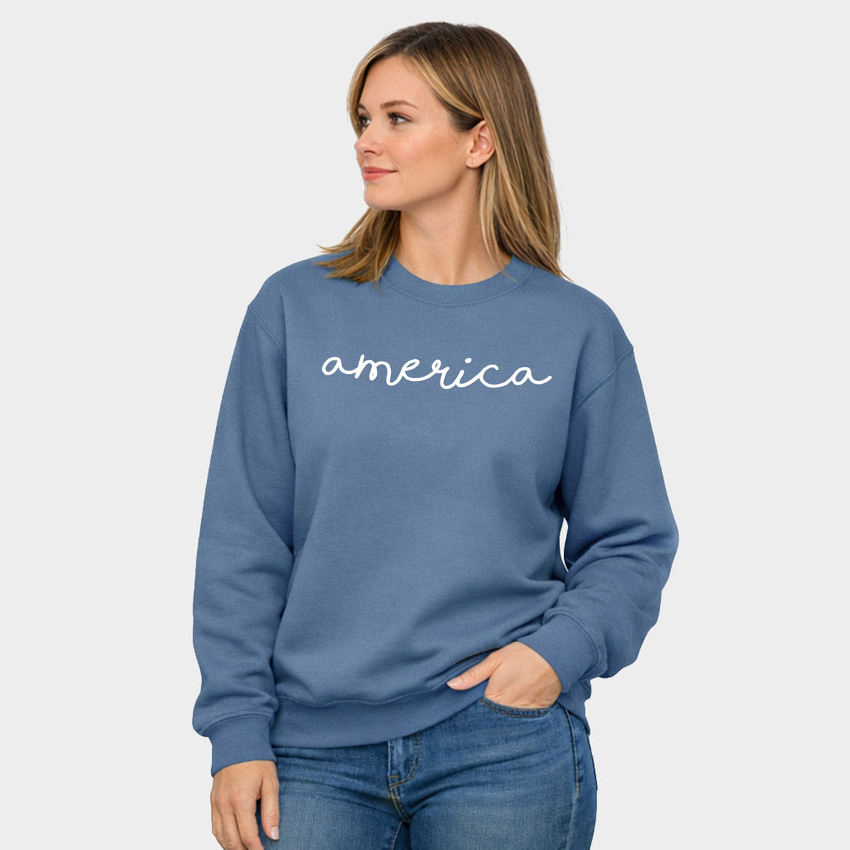 America Cursive - Women's Graphic Sweatshirt