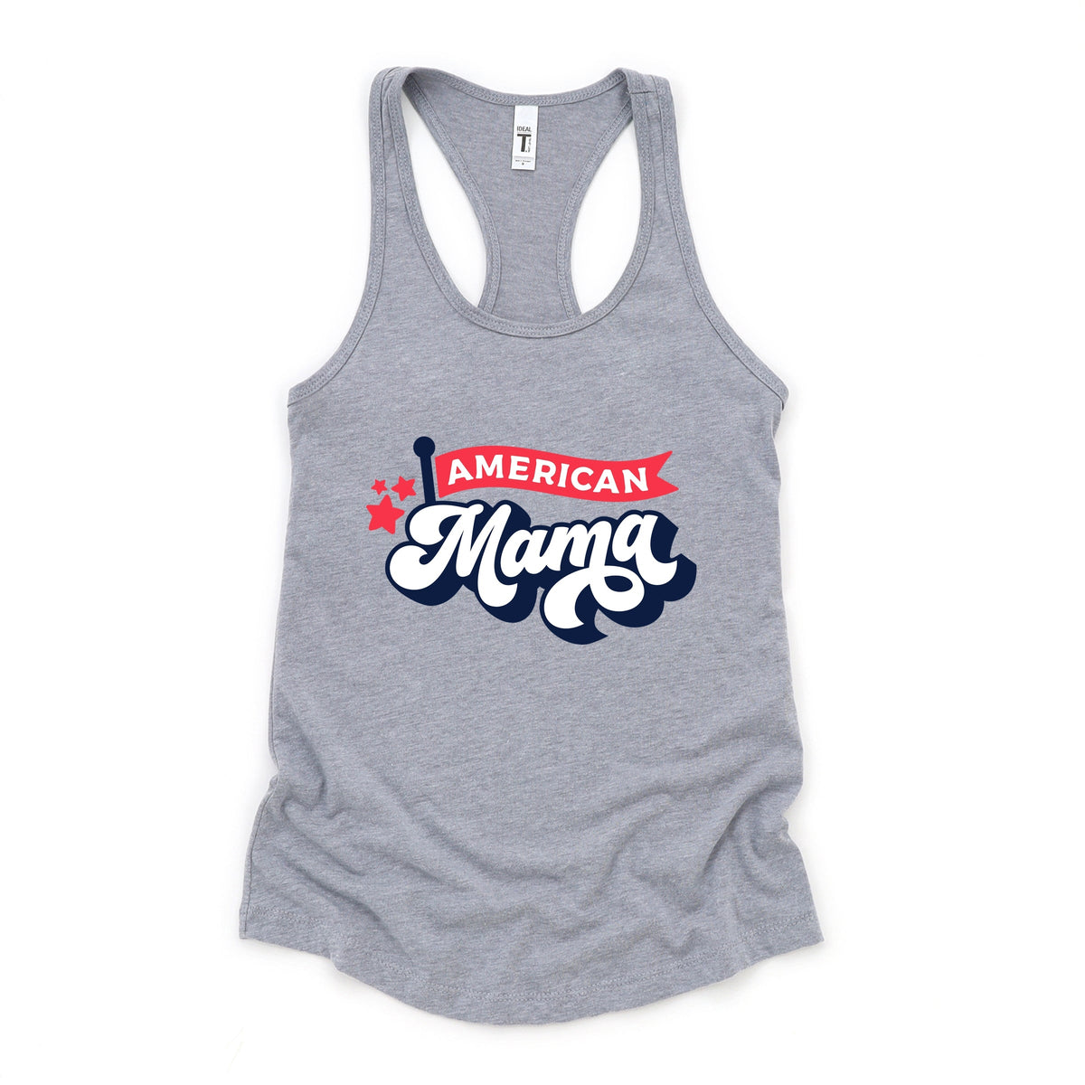 American Mama Flag - Women's Graphic Racerback Tank Top