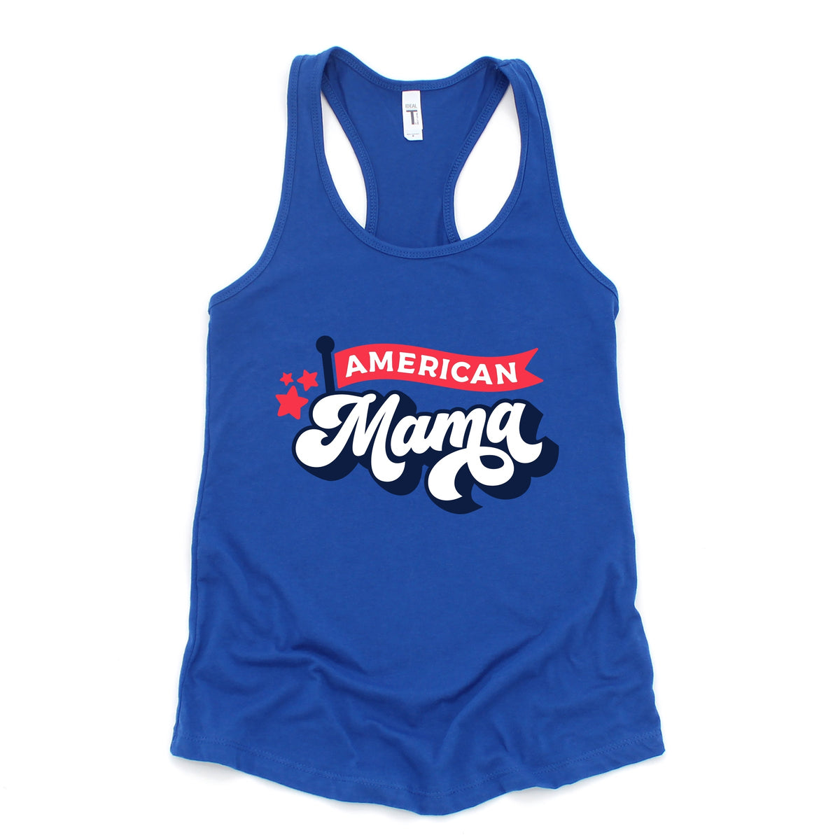 American Mama Flag - Women's Graphic Racerback Tank Top
