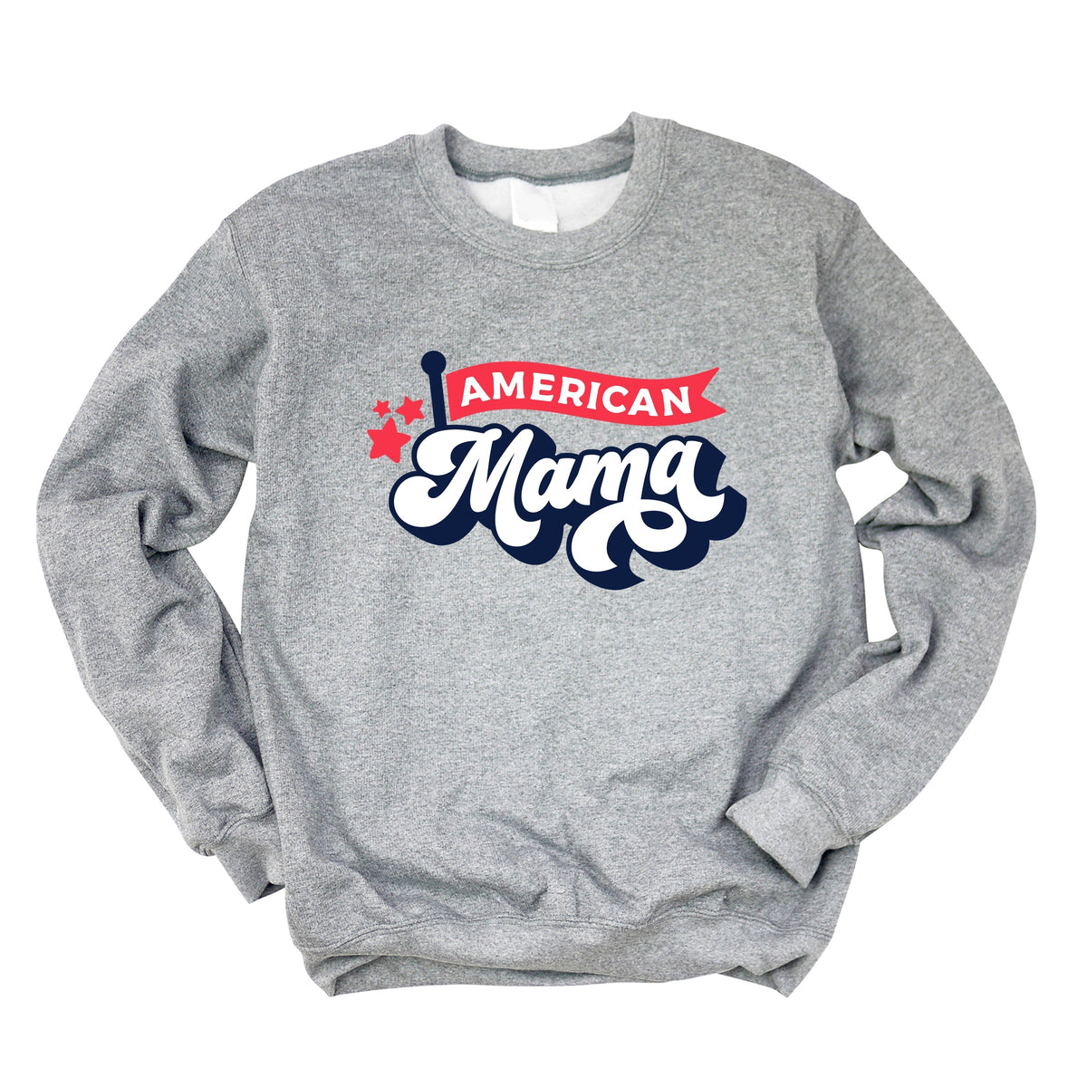 American Mama Flag - Women's Graphic Sweatshirt
