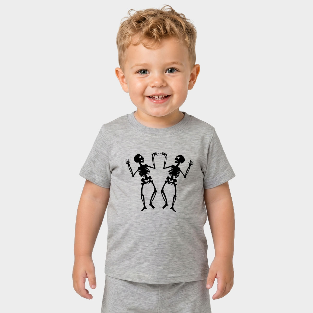 Two Dancing Skeletons - Toddler Crew Shorts Set