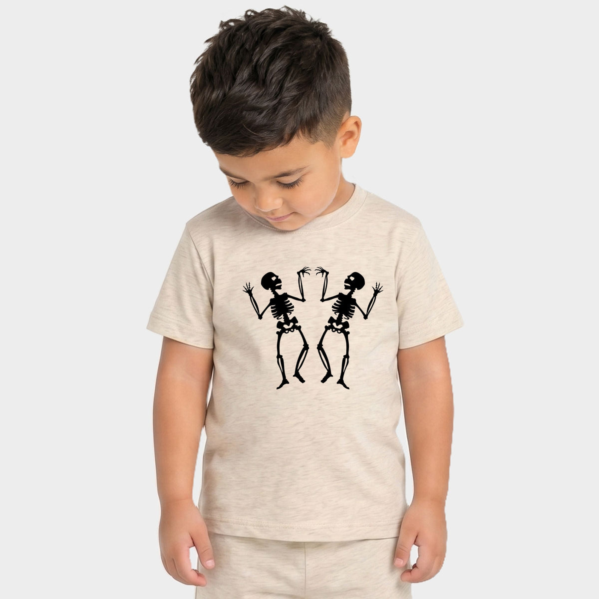 Two Dancing Skeletons - Toddler Crew Shorts Set