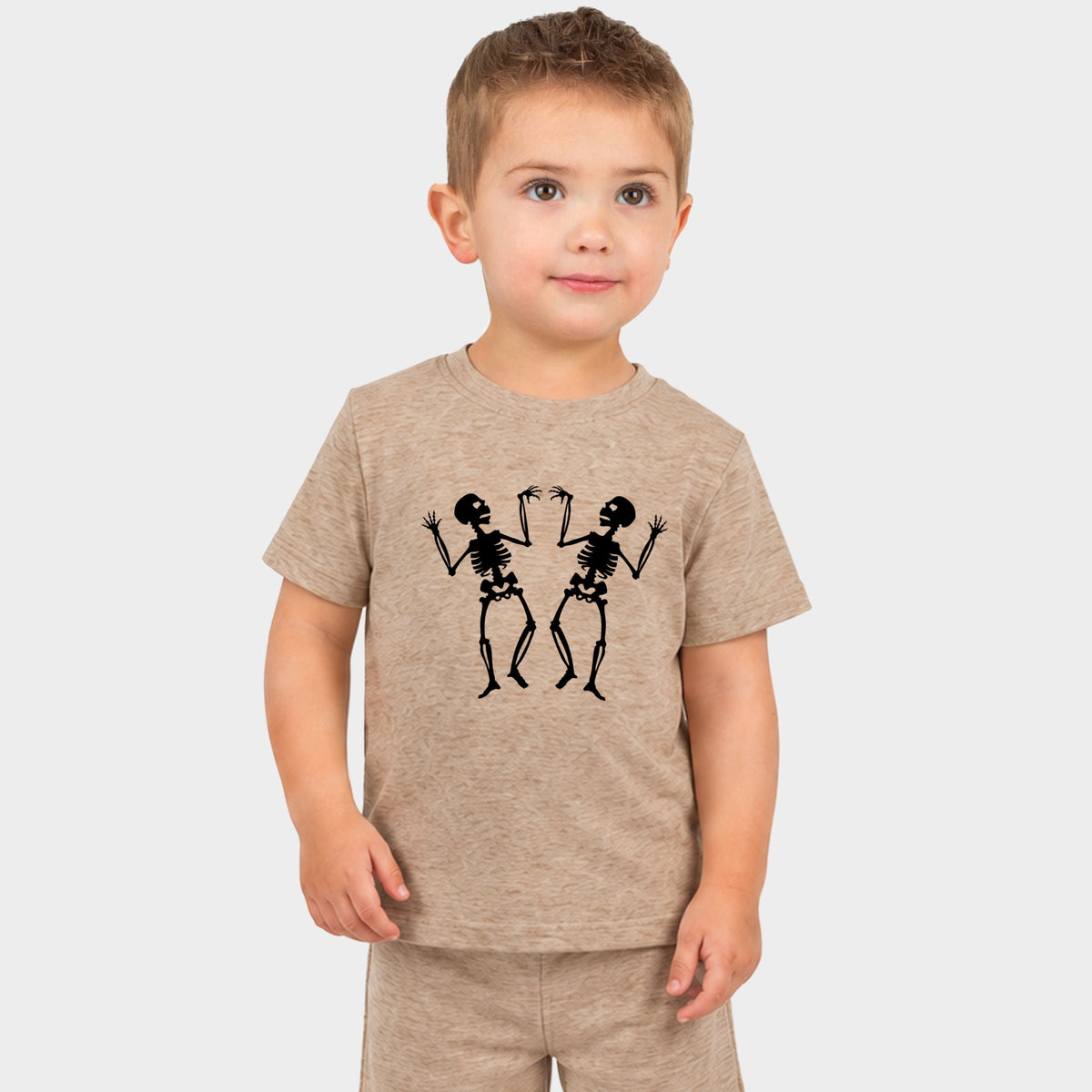 Two Dancing Skeletons - Toddler Crew Shorts Set