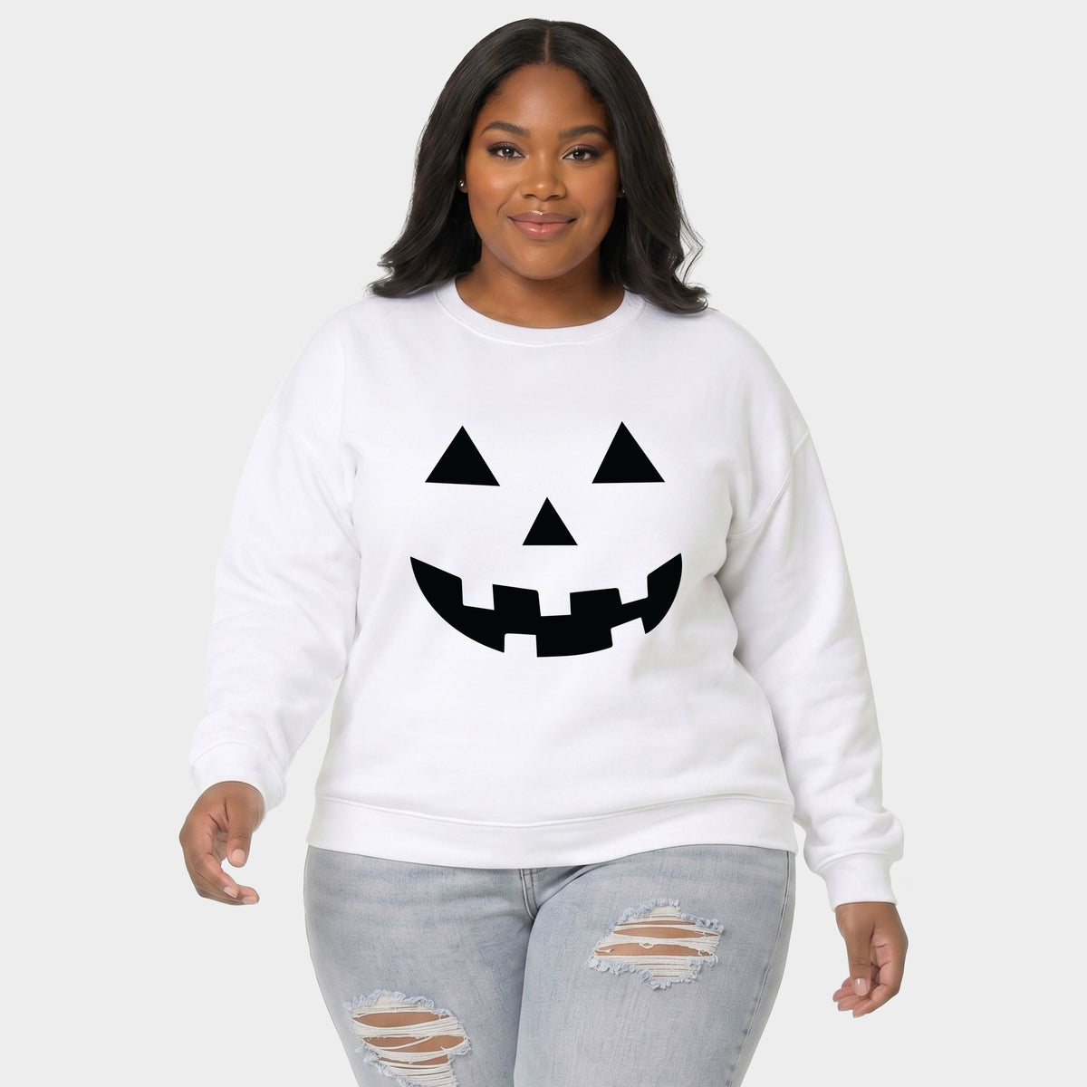 Pumpkin Face - Women's Plus Sweatshirt