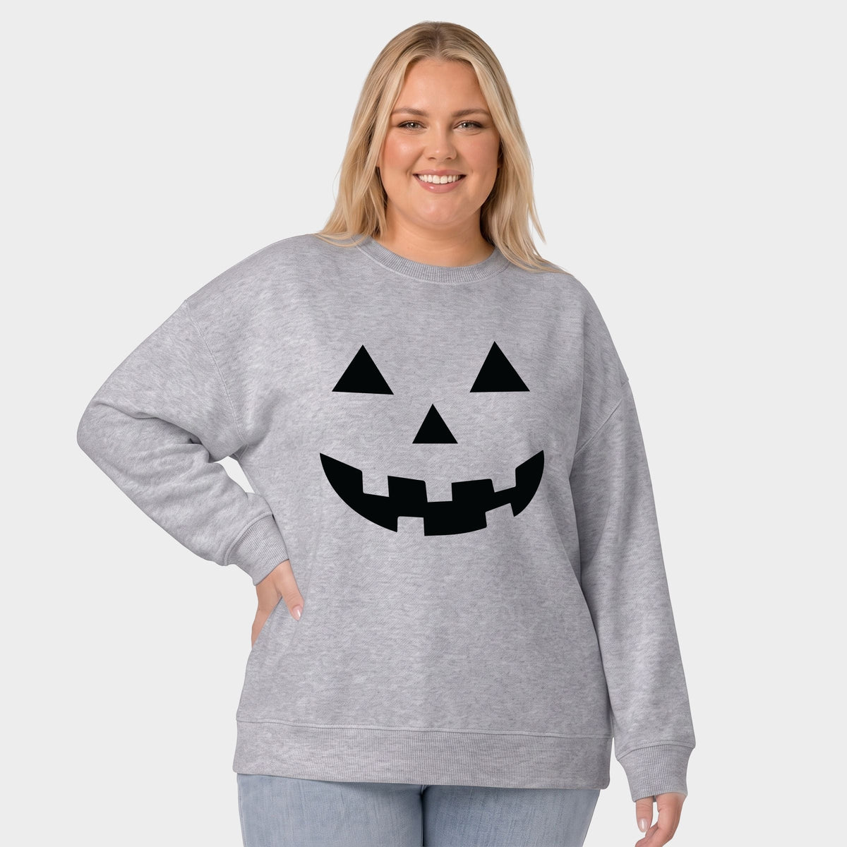 Pumpkin Face - Women's Plus Sweatshirt