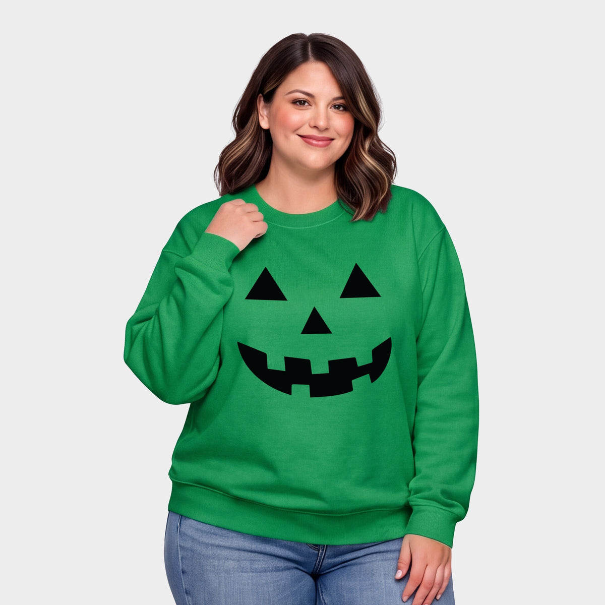 Pumpkin Face - Women's Plus Sweatshirt