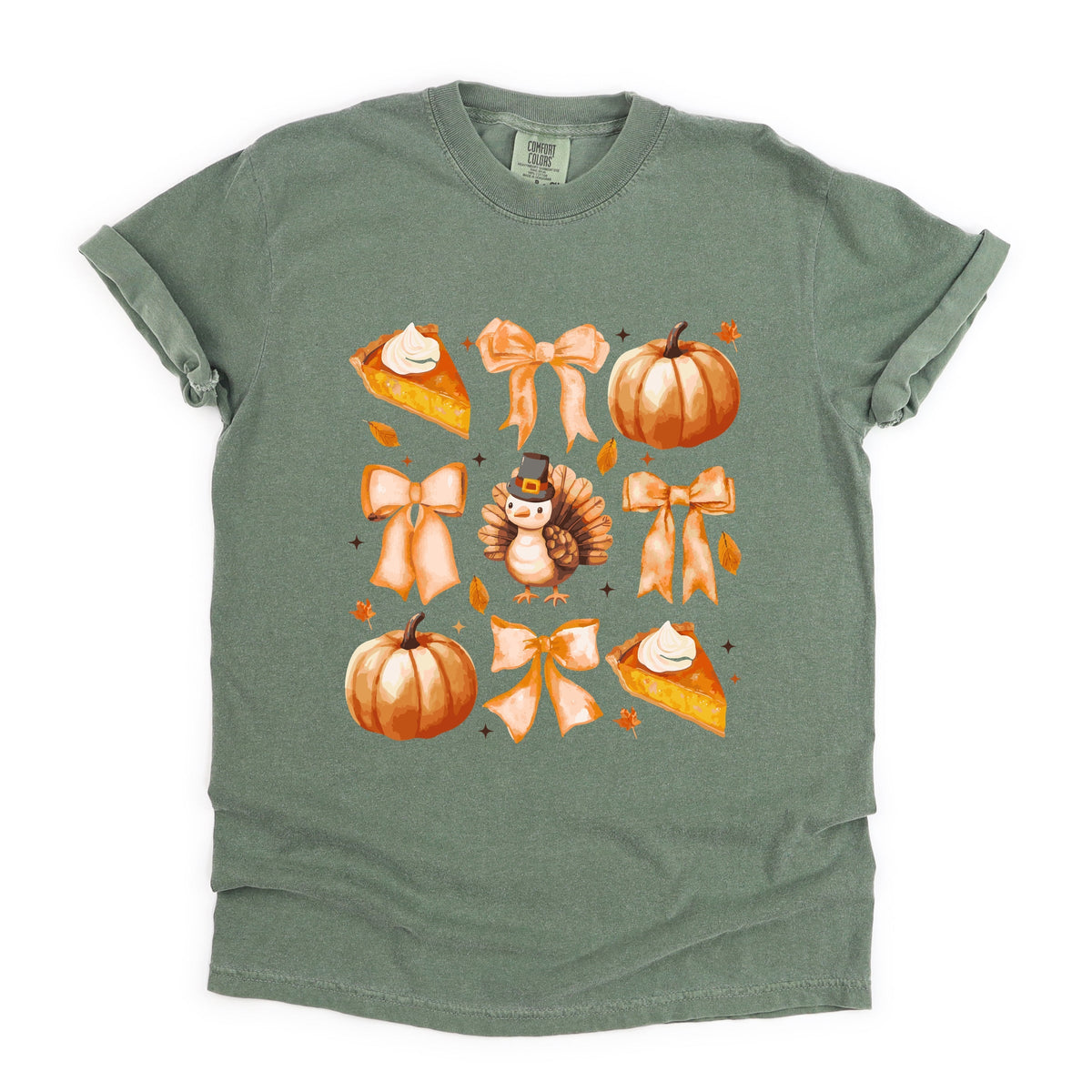 Coquette Turkey Pie - Women's Garment Dyed Graphic T-Shirt