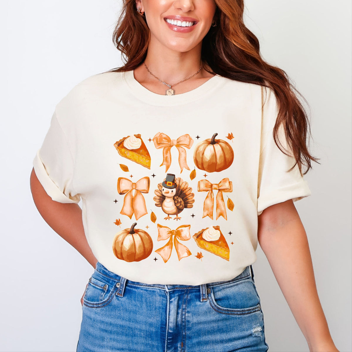 Coquette Turkey Pie - Women's Garment Dyed Graphic T-Shirt