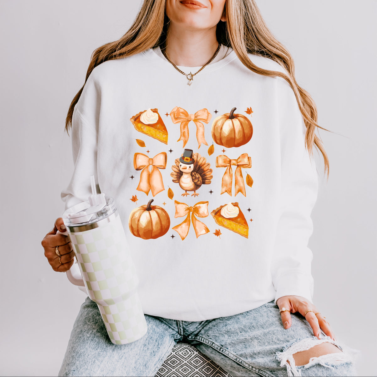 Coquette Turkey Pie - Women's Lightweight Garment Dyed Sweatshirt