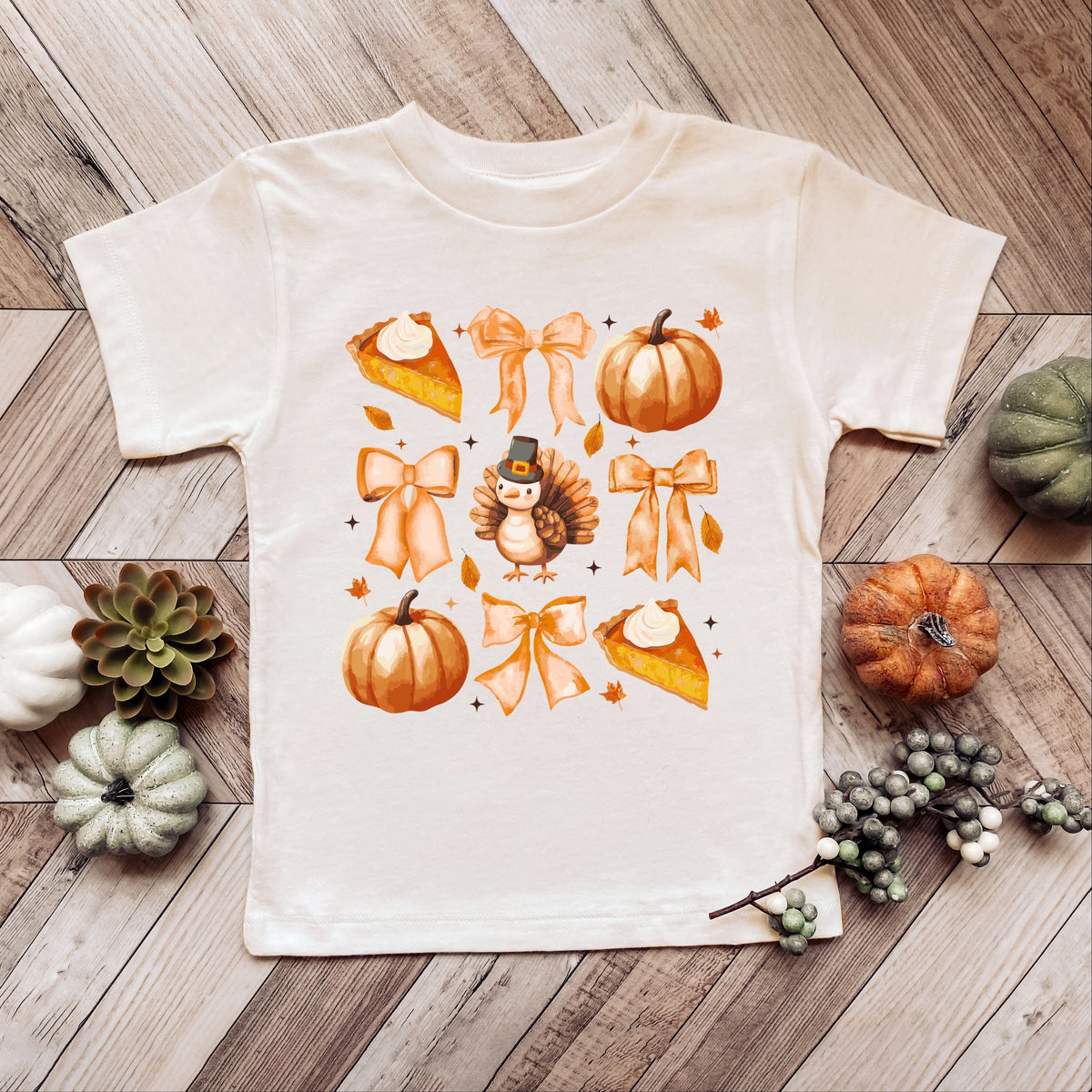 Coquette Turkey Pie - Toddler Short Sleeve Graphic T-Shirt