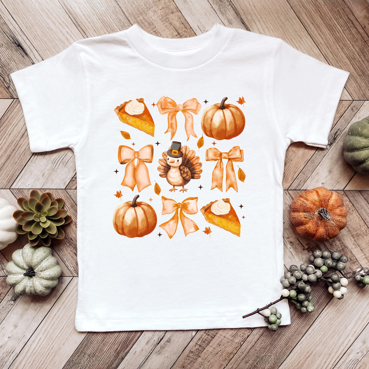 Coquette Turkey Pie - Toddler Short Sleeve Graphic T-Shirt