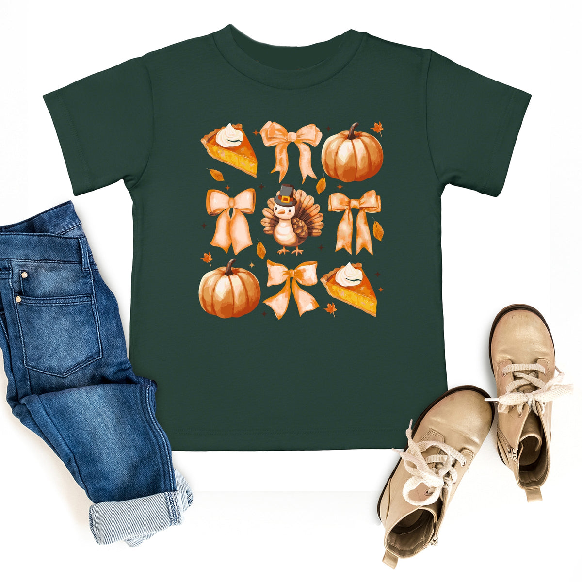 Coquette Turkey Pie - Toddler Short Sleeve Graphic T-Shirt