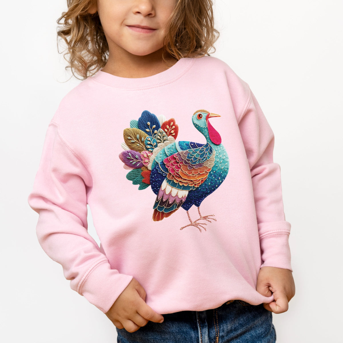 Turkey Patchwork Print - Toddler Graphic Sweatshirt