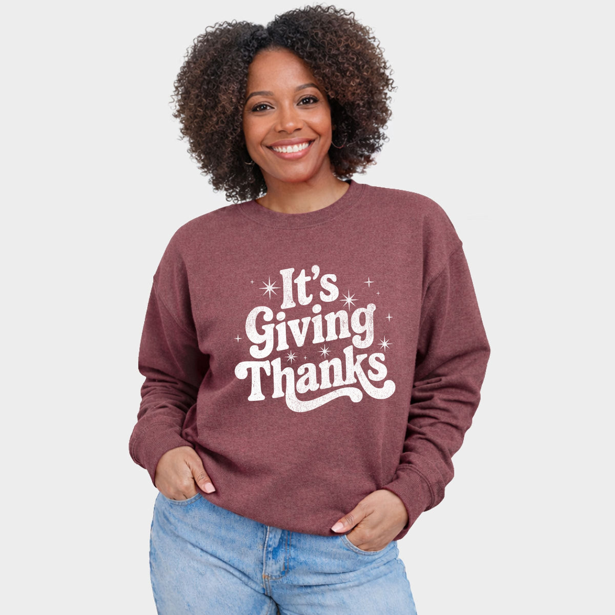 Its Giving Thanks - Women's Graphic Sweatshirt