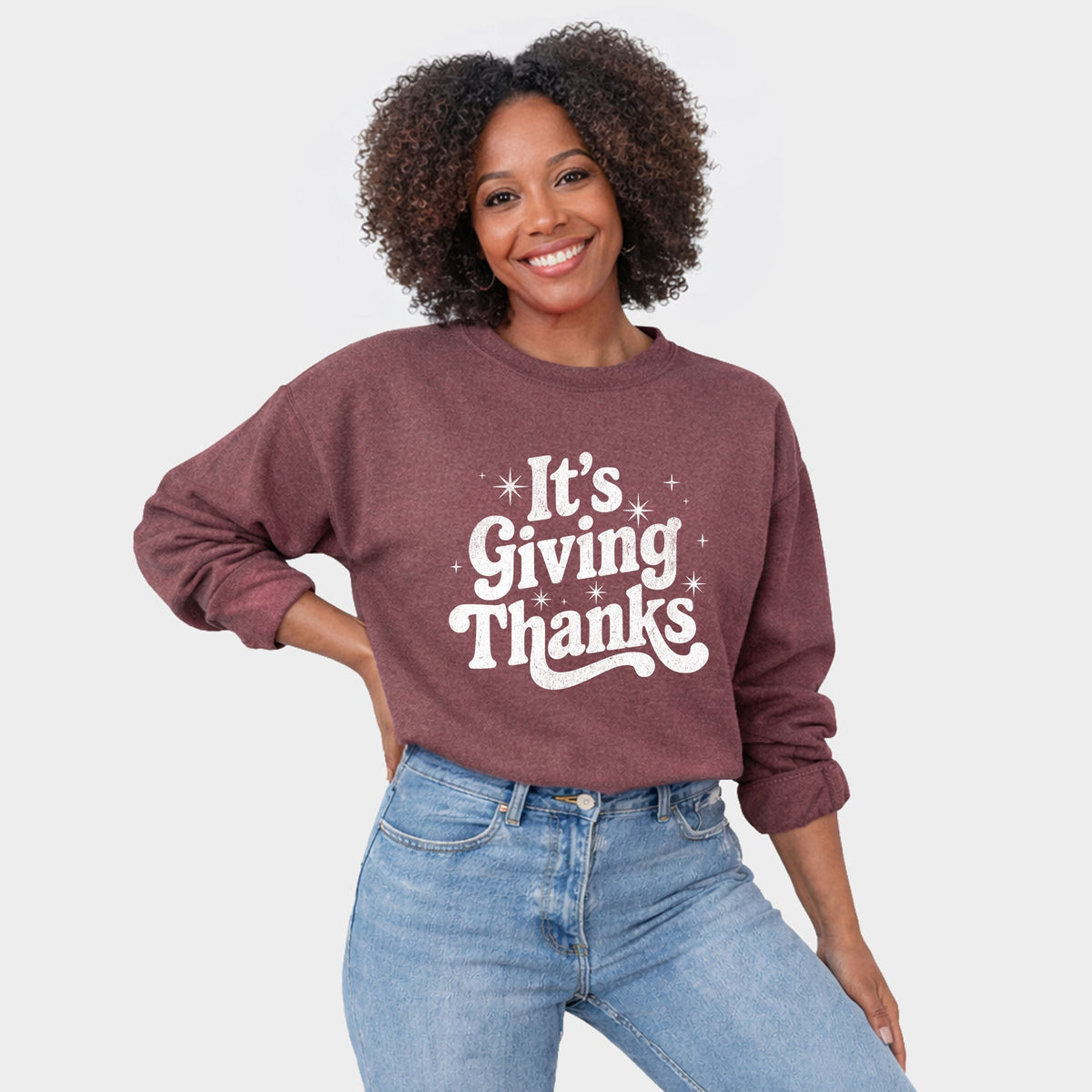 Its Giving Thanks - Women's Graphic Sweatshirt