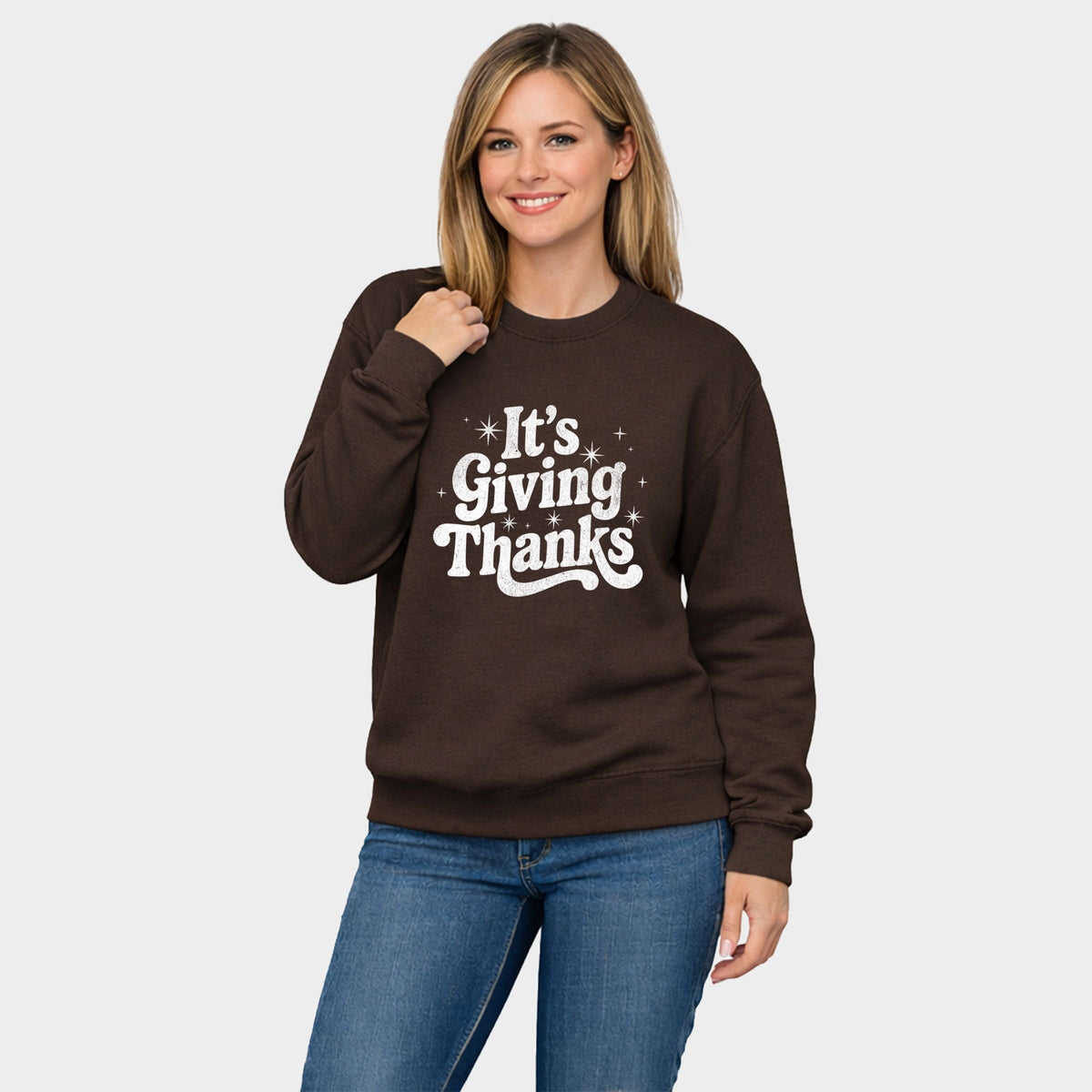 Its Giving Thanks - Women's Graphic Sweatshirt