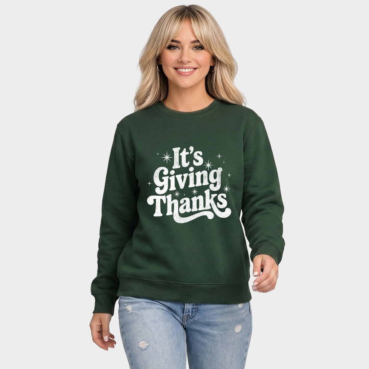Its Giving Thanks - Women's Graphic Sweatshirt