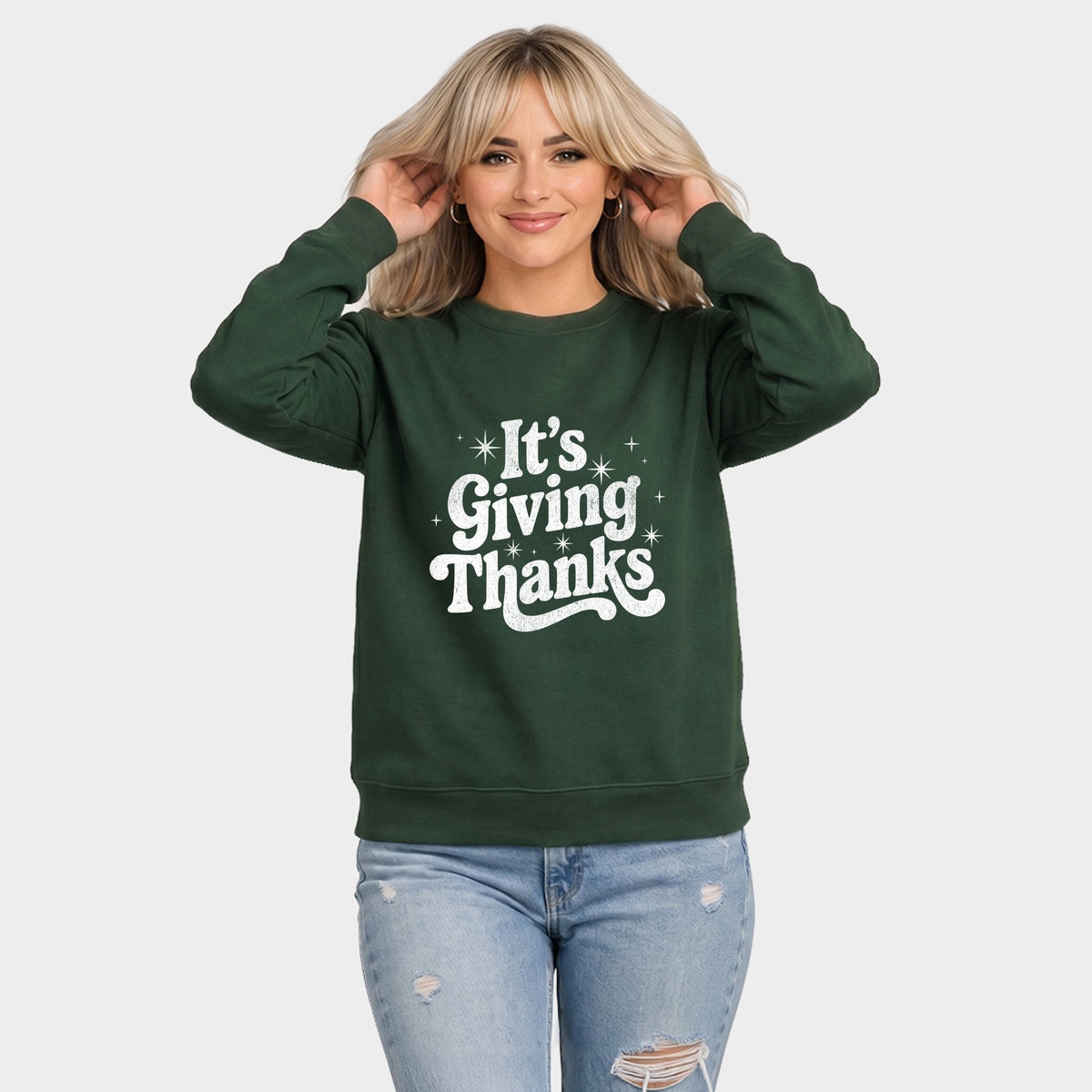 Its Giving Thanks - Women's Graphic Sweatshirt